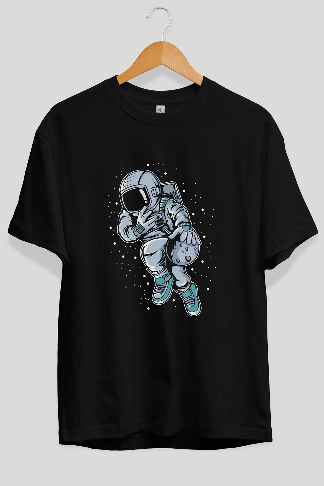 Astronaut Basketball (2) Ön Baskılı Oversize t-shirt Erkek Kadın Unisex