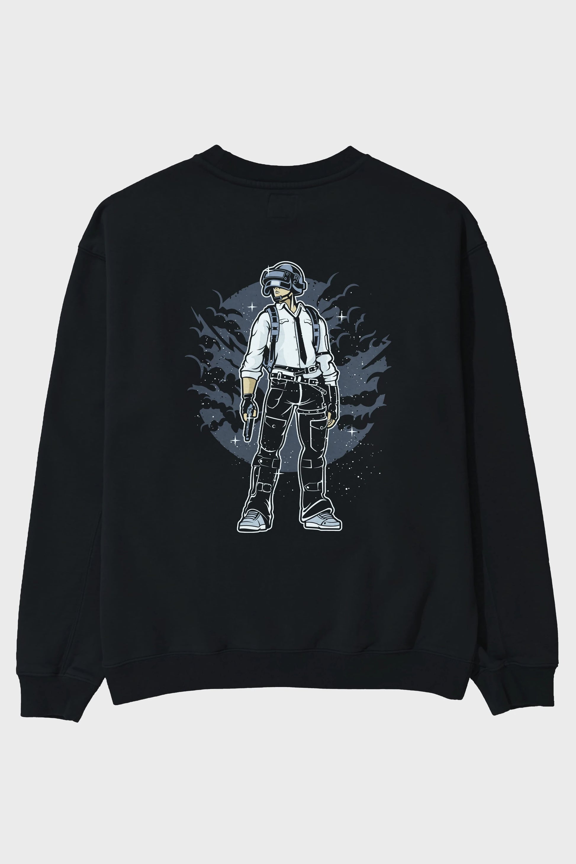 PUBG Arka Baskılı Oversize Sweatshirt Erkek Kadın Unisex