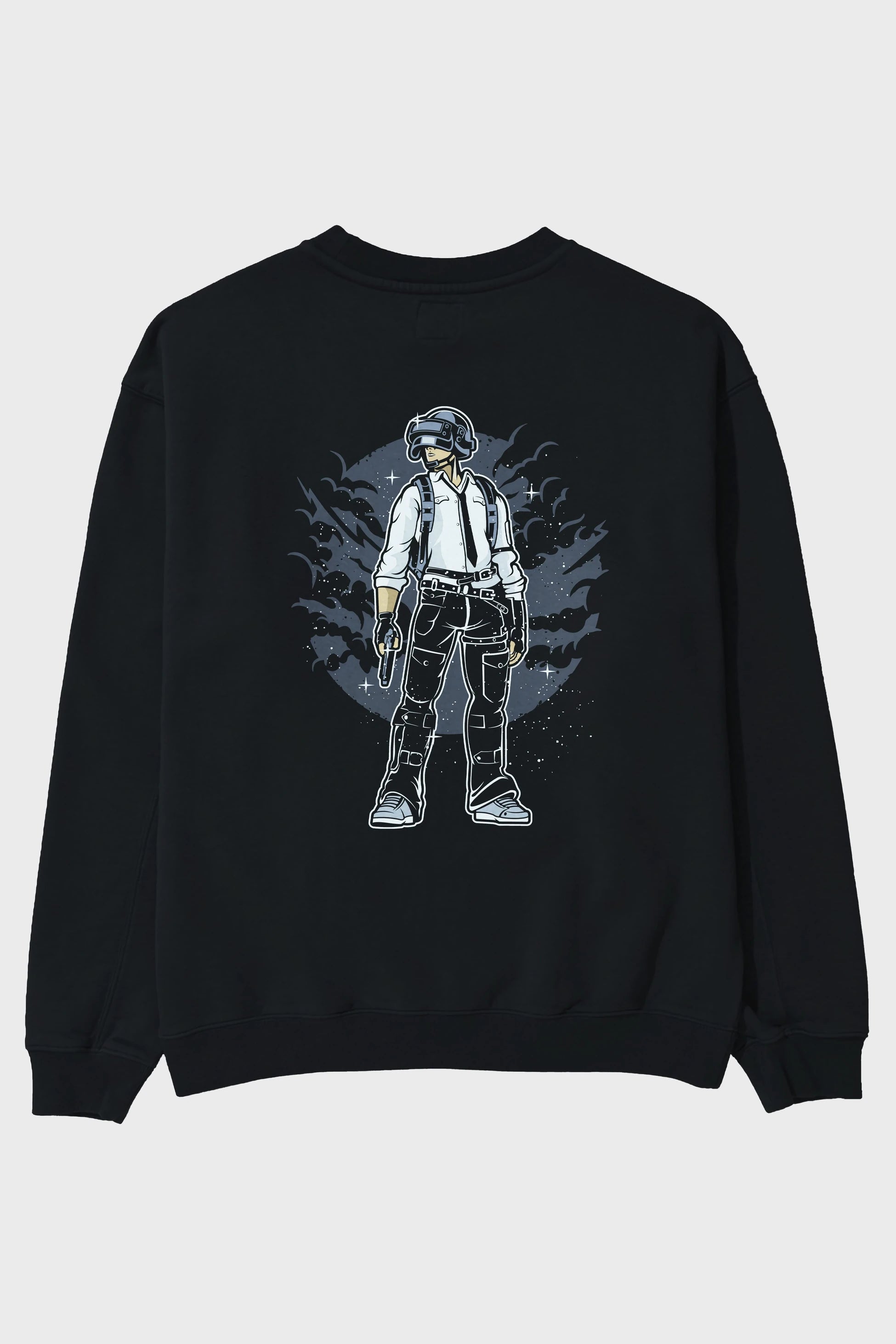 PUBG Arka Baskılı Oversize Sweatshirt Erkek Kadın Unisex