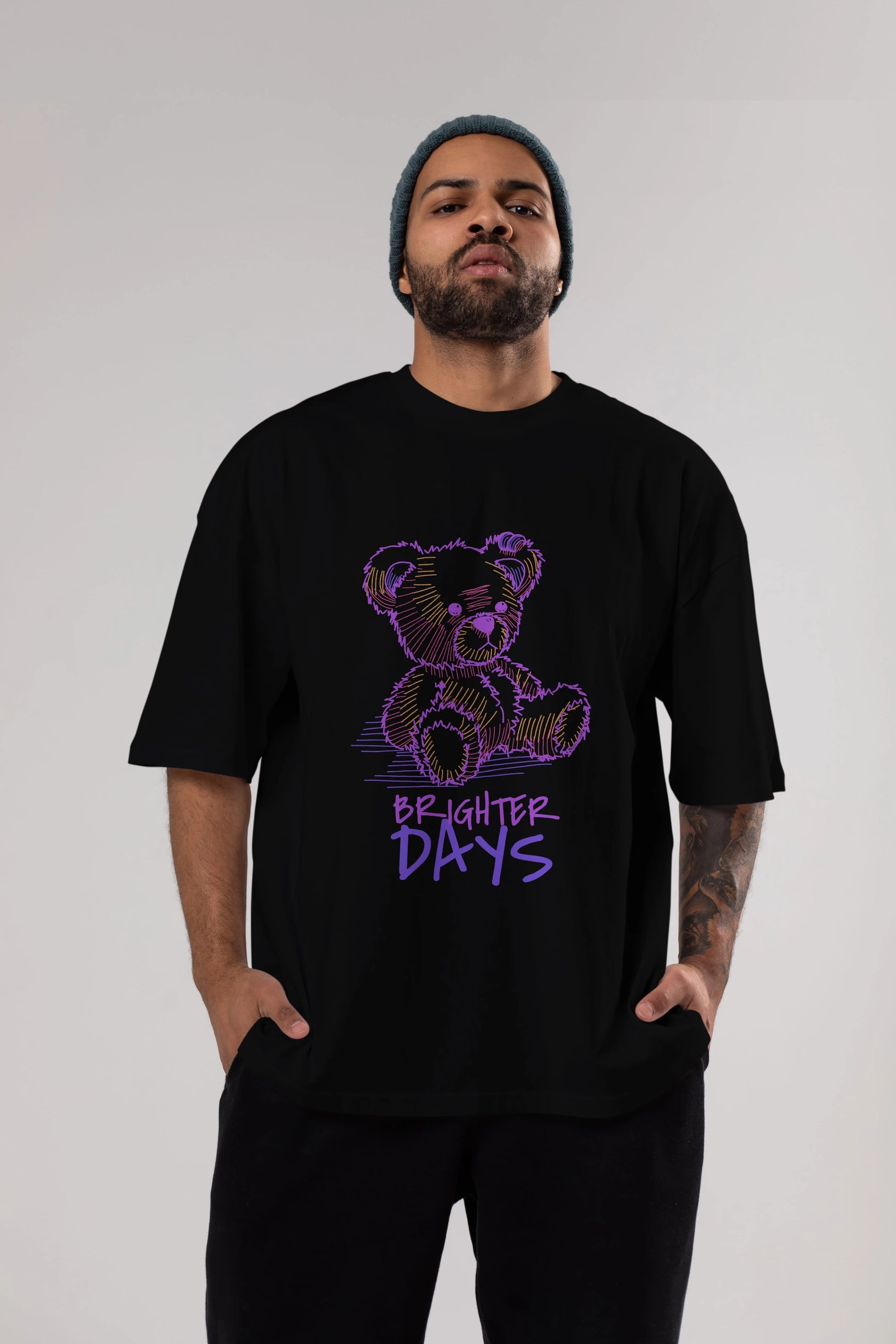 Brighter Days Ön Baskılı Oversize t-shirt Erkek Kadın Unisex
