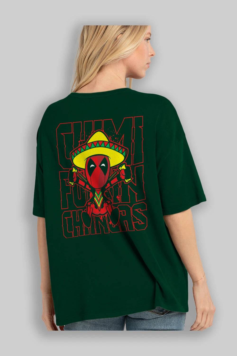Deadpool (14) Arka Baskılı Oversize t-shirt Erkek Kadın Unisex %100 Pamuk Bisiklet Yaka tişort
