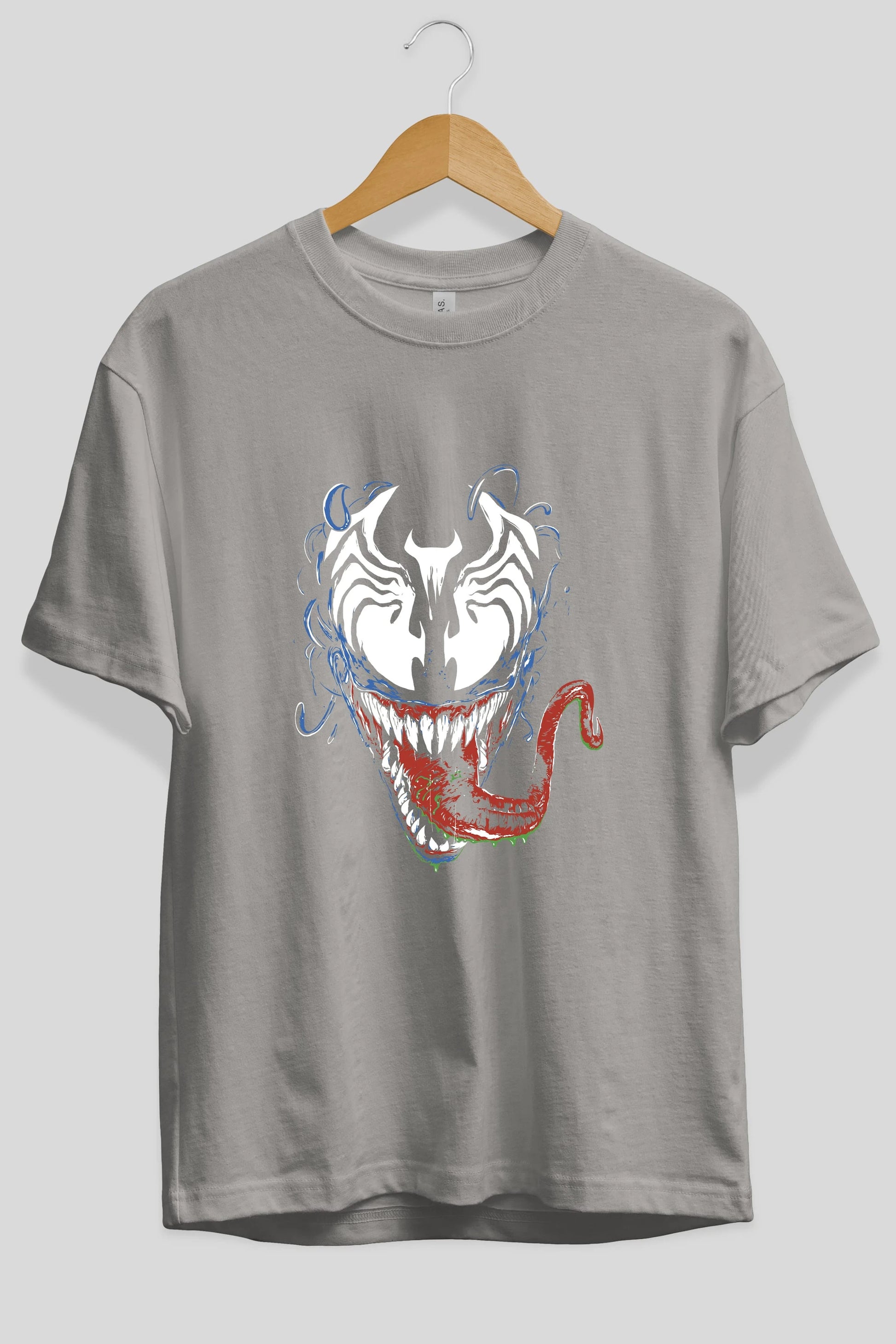 Venom (2) Ön Baskılı Oversize t-shirt Erkek Kadın Unisex %100 Pamuk Bisiklet Yaka tişort
