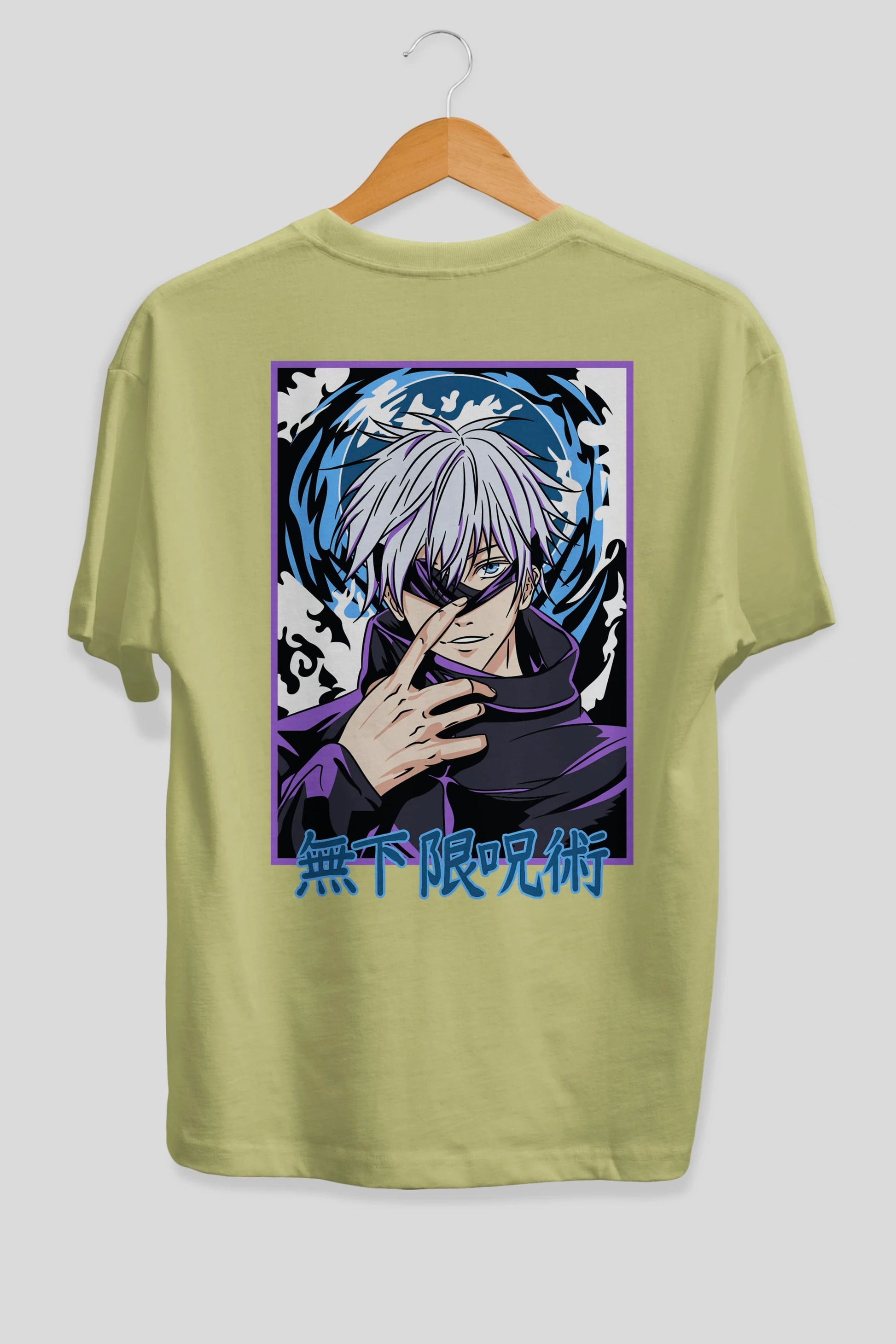 SATORU GOJO 3 Anime Arka Baskılı Oversize t-shirt Erkek Kadın Unisex