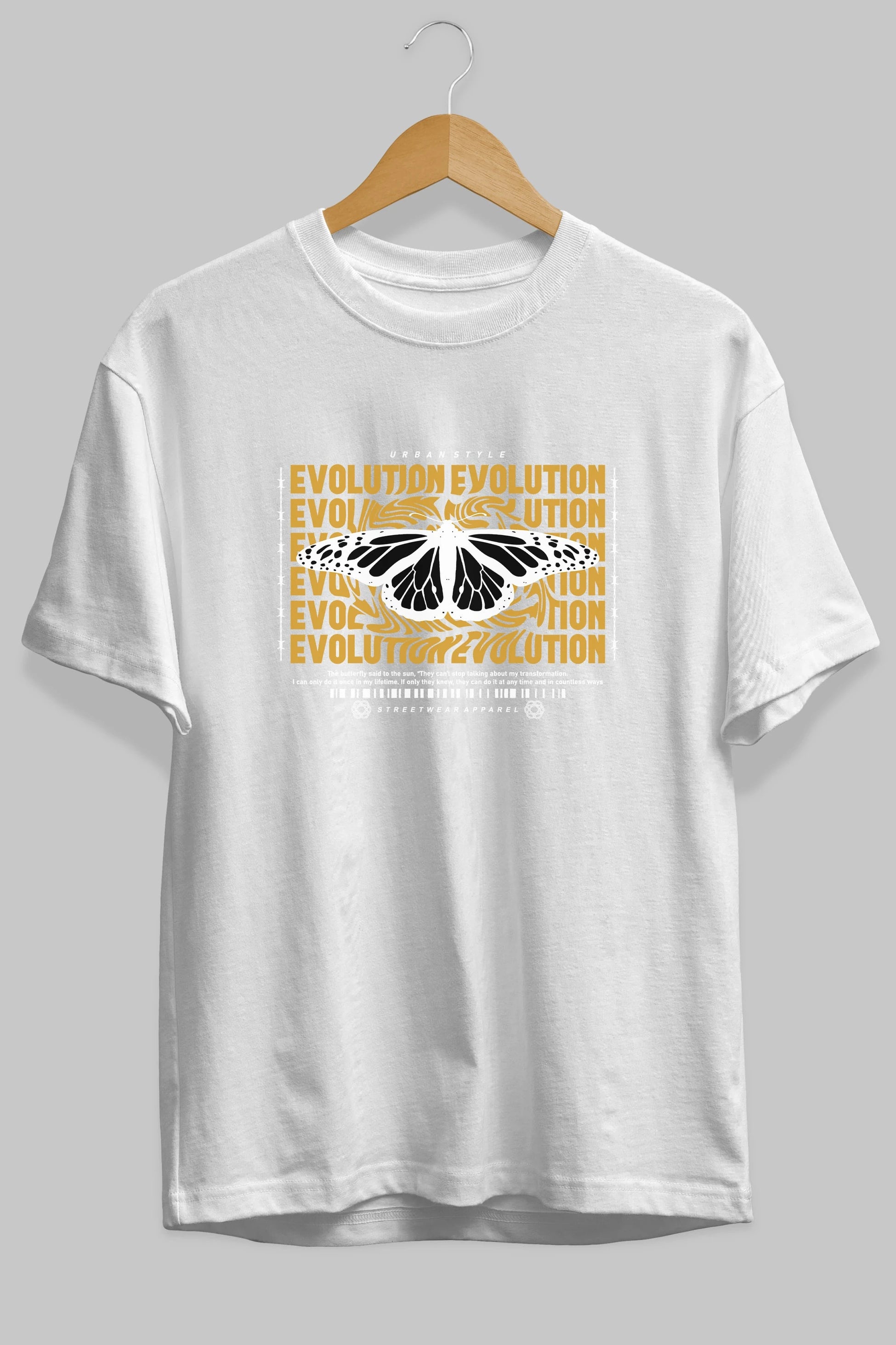 Evolution Urban Style Ön Baskılı Oversize t-shirt Erkek Kadın Unisex
