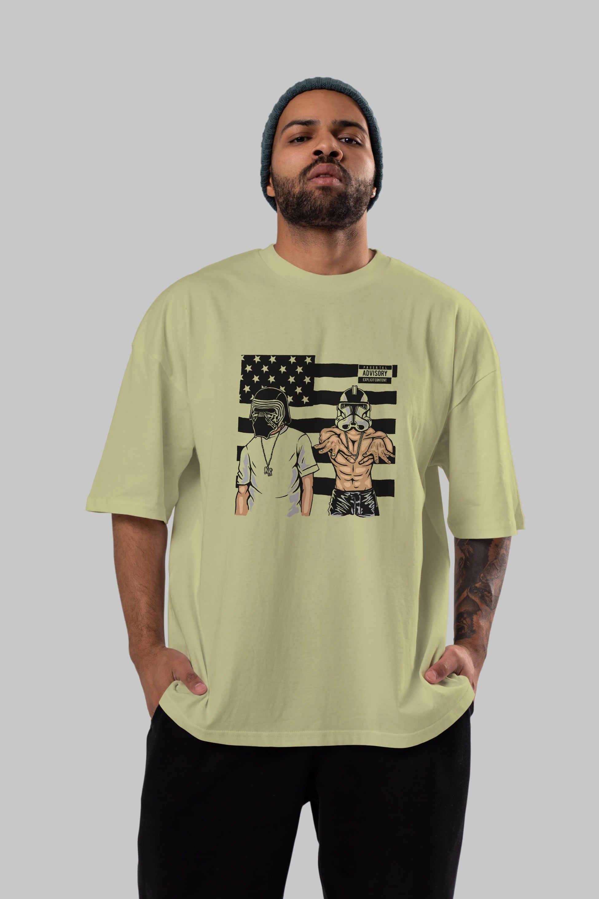Darkonia Ön Baskılı Oversize t-shirt Erkek Kadın Unisex %100 Pamuk tişort