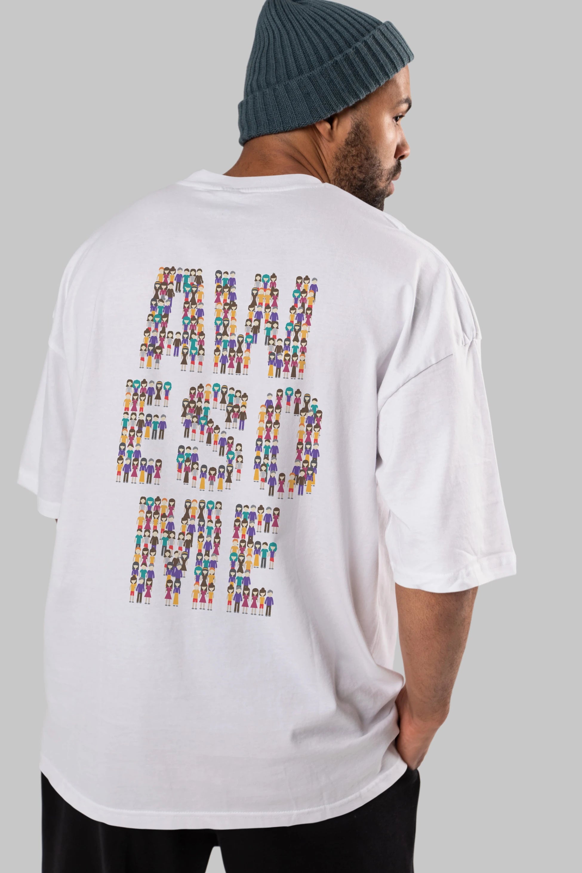 Awesome Arka Baskılı Oversize t-shirt %100 pamuk Erkek Kadın Unisex