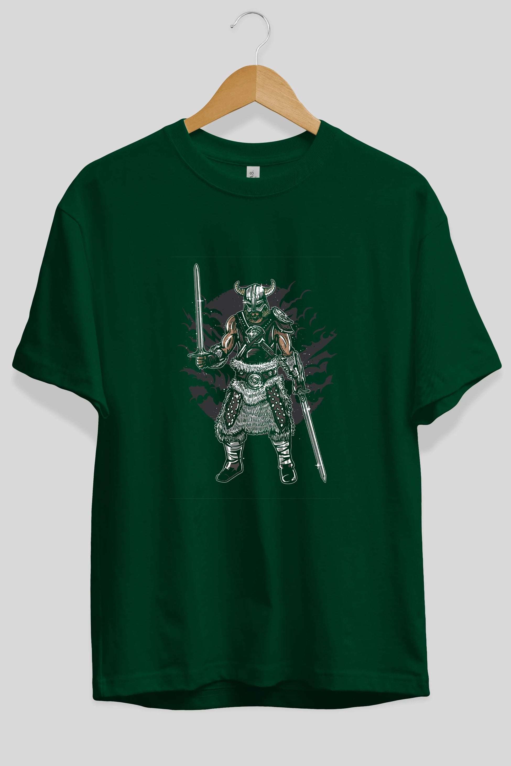 Dark Viking Ön Baskılı Oversize t-shirt Erkek Kadın Unisex %100 Pamuk tişort