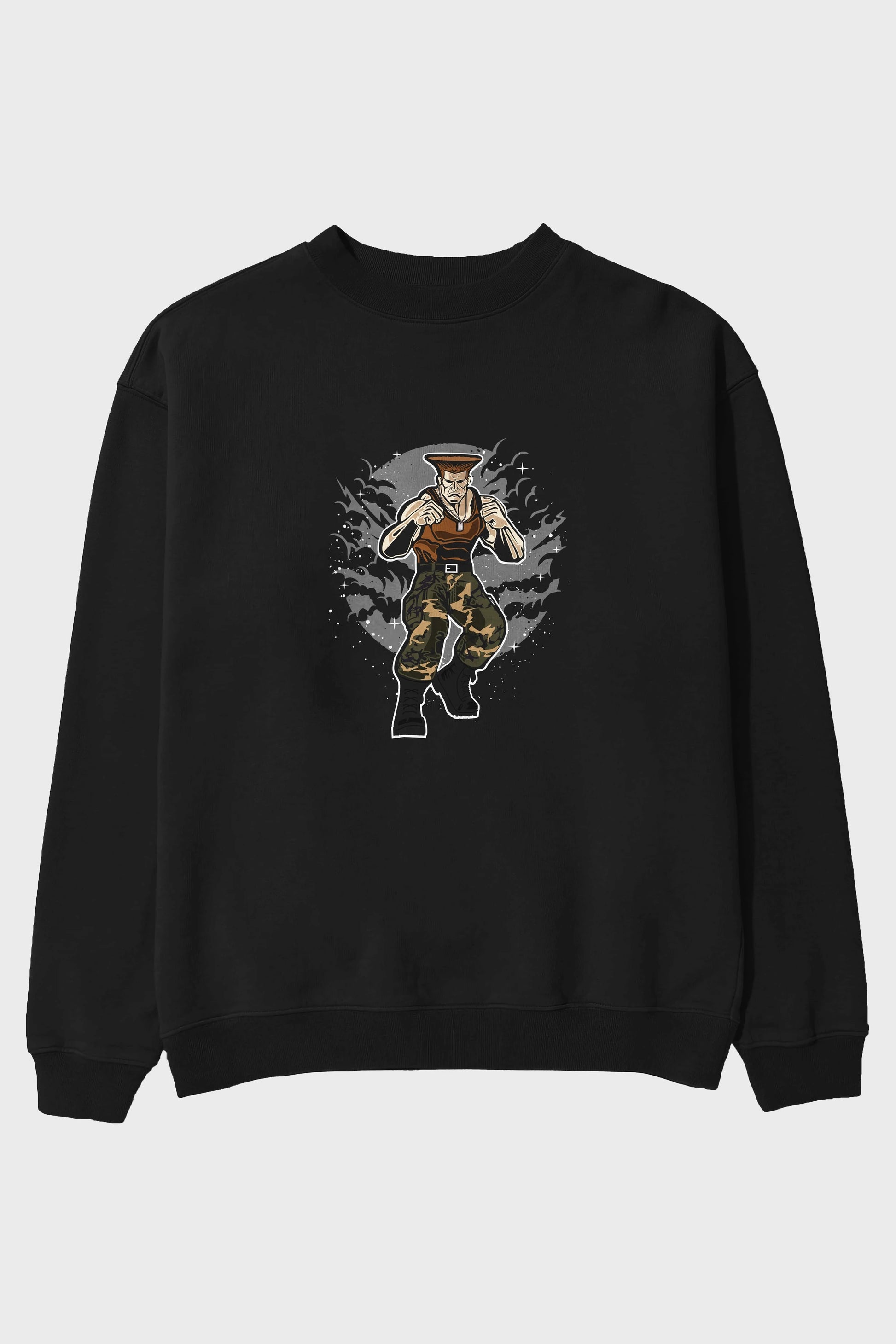 Guile Ön Baskılı Oversize Sweatshirt Erkek Kadın Unisex