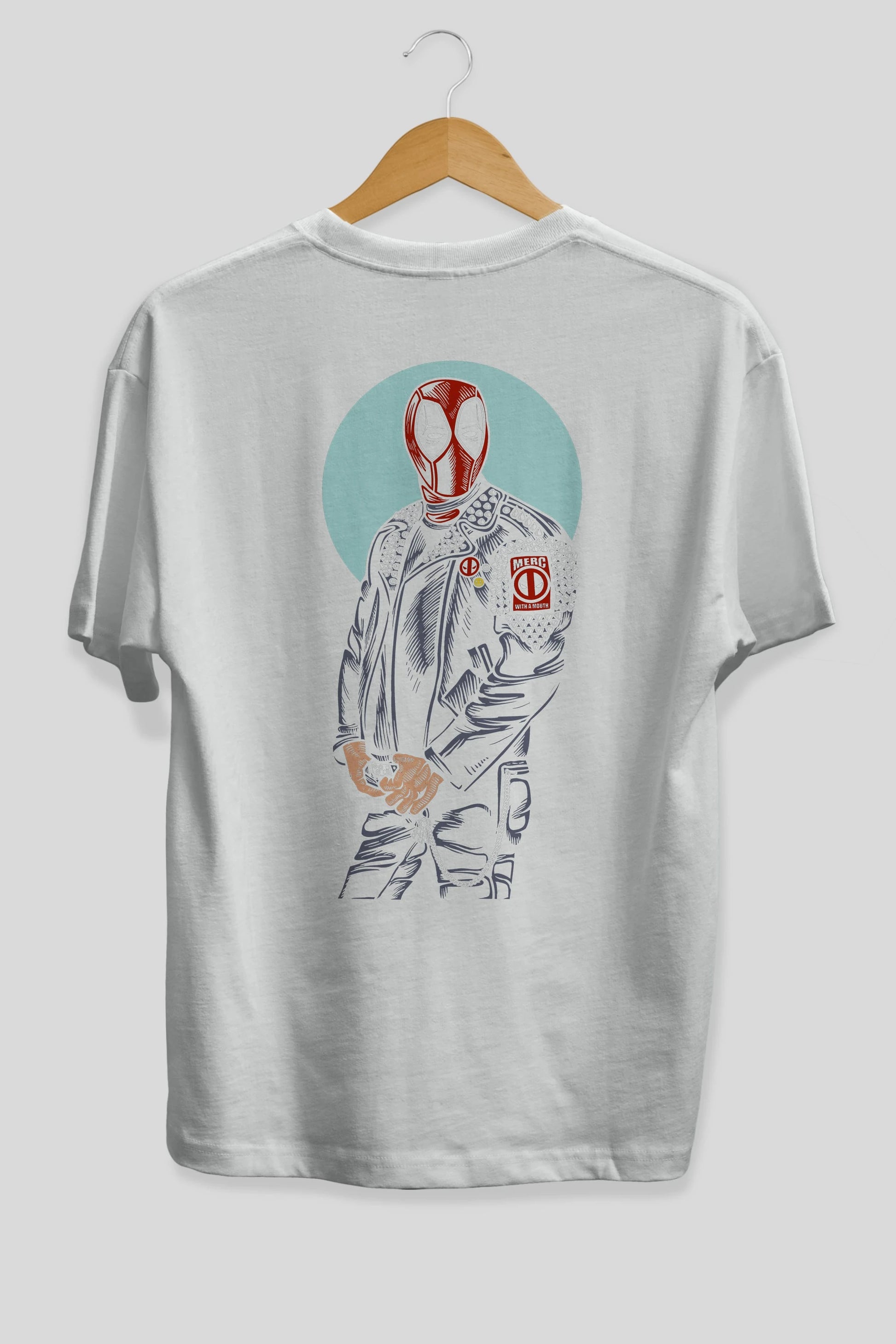 Rebeliion Mercenary Arka Baskılı Oversize t-shirt Erkek Kadın Unisex %100 Pamuk
