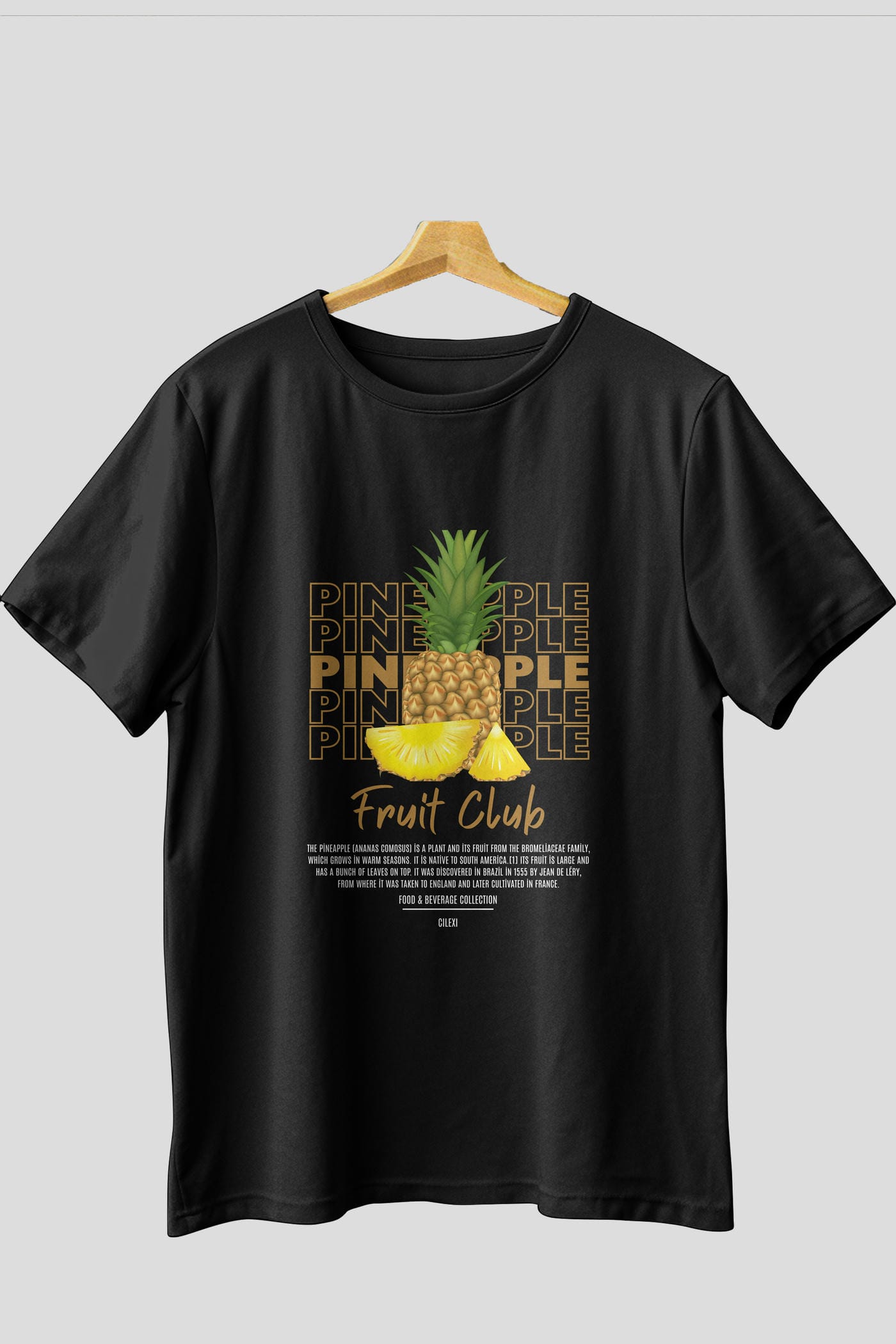 Pineapple Ön Baskılı Oversize t-shirt Erkek Kadın Pamuk Bisiklet Yaka tişort