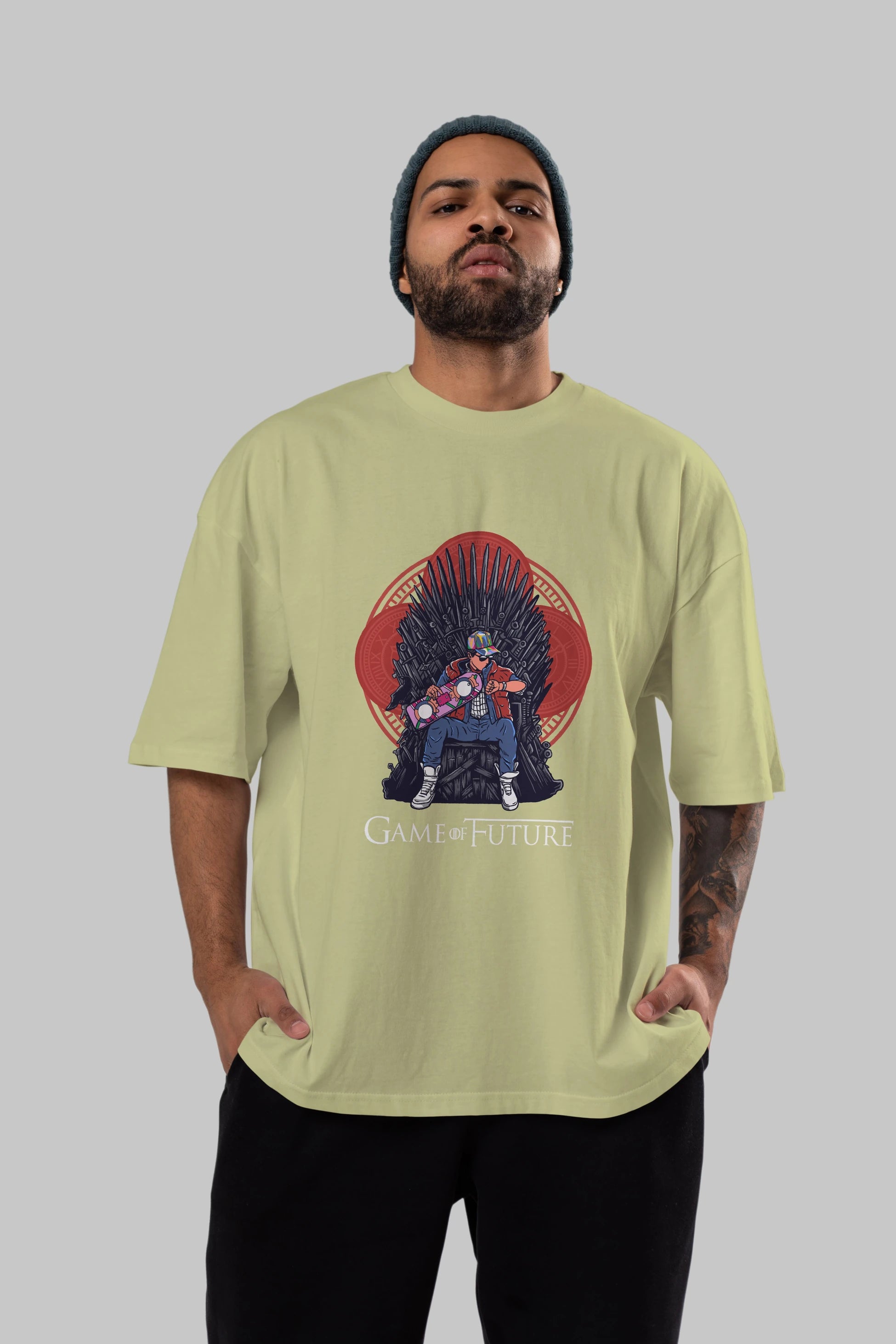 Game Of Future Ön Baskılı Oversize t-shirt Erkek Kadın Unisex %100 Pamuk tişort