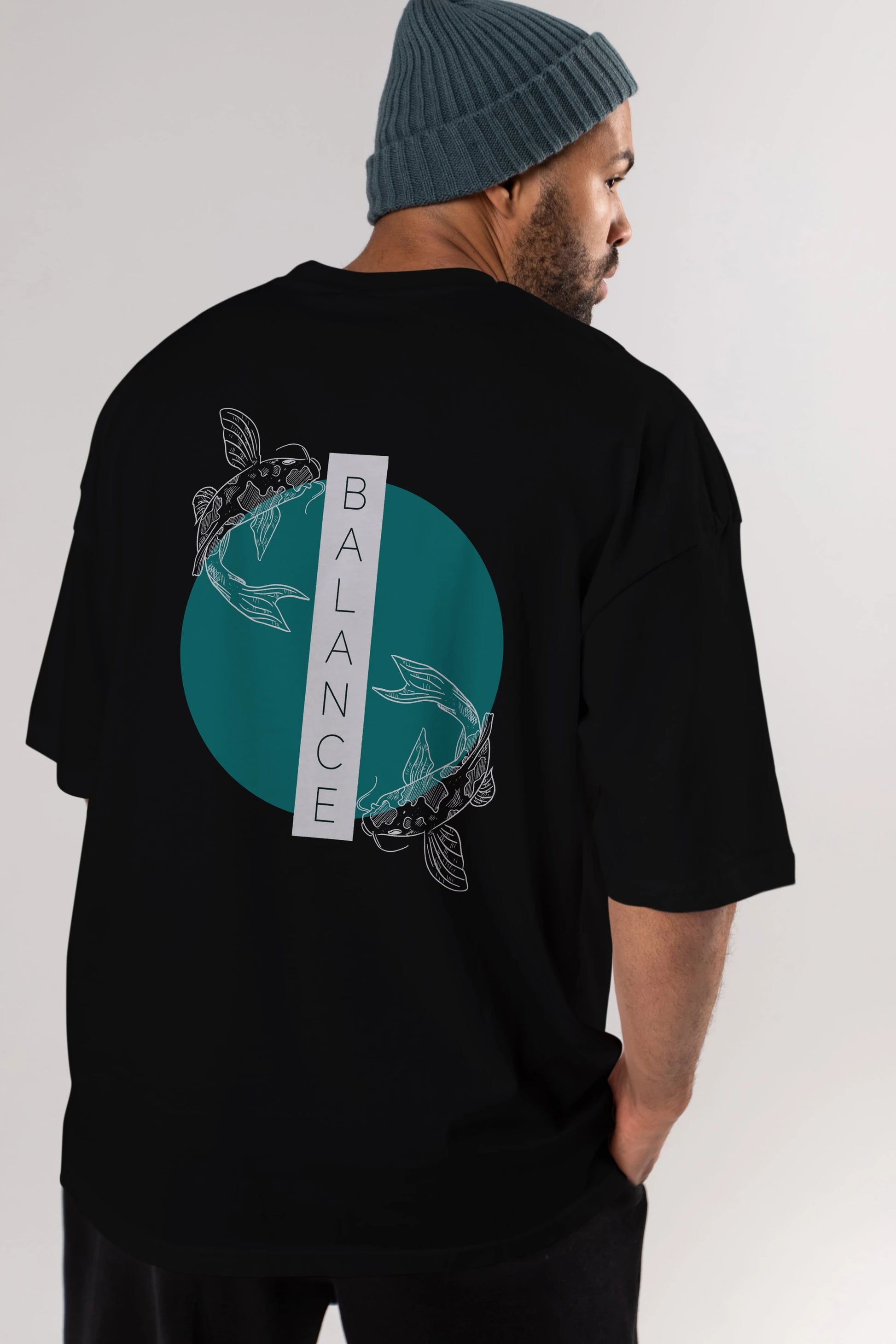 Balance 2 Yazılı Arka Baskılı Oversize t-shirt Erkek Kadın Unisex