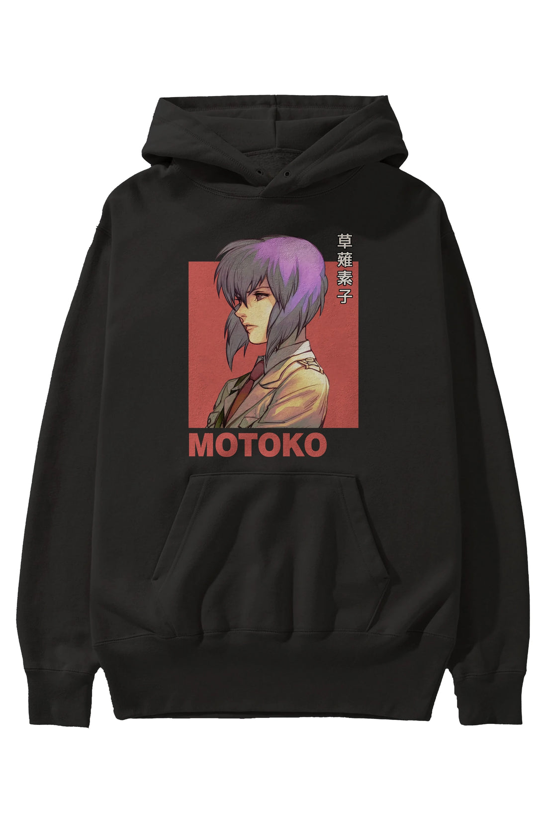 Motoko Kusanagi 12 Anime Ön Baskılı Hoodie Oversize Kapüşonlu Sweatshirt Erkek Kadın Unisex