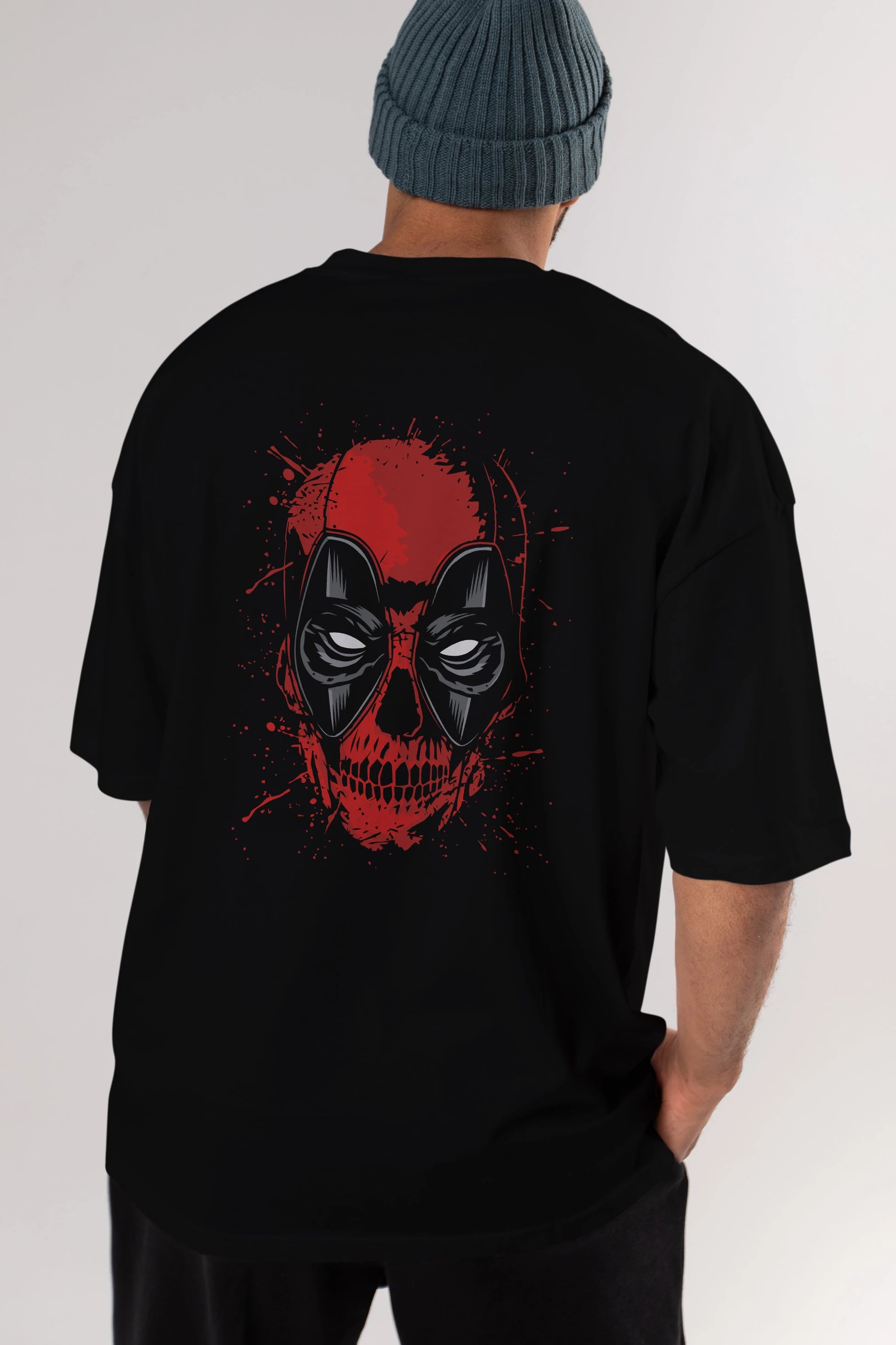 Deadpool (3) Arka Baskılı Oversize t-shirt Erkek Kadın Unisex %100 Pamuk Bisiklet Yaka tişort