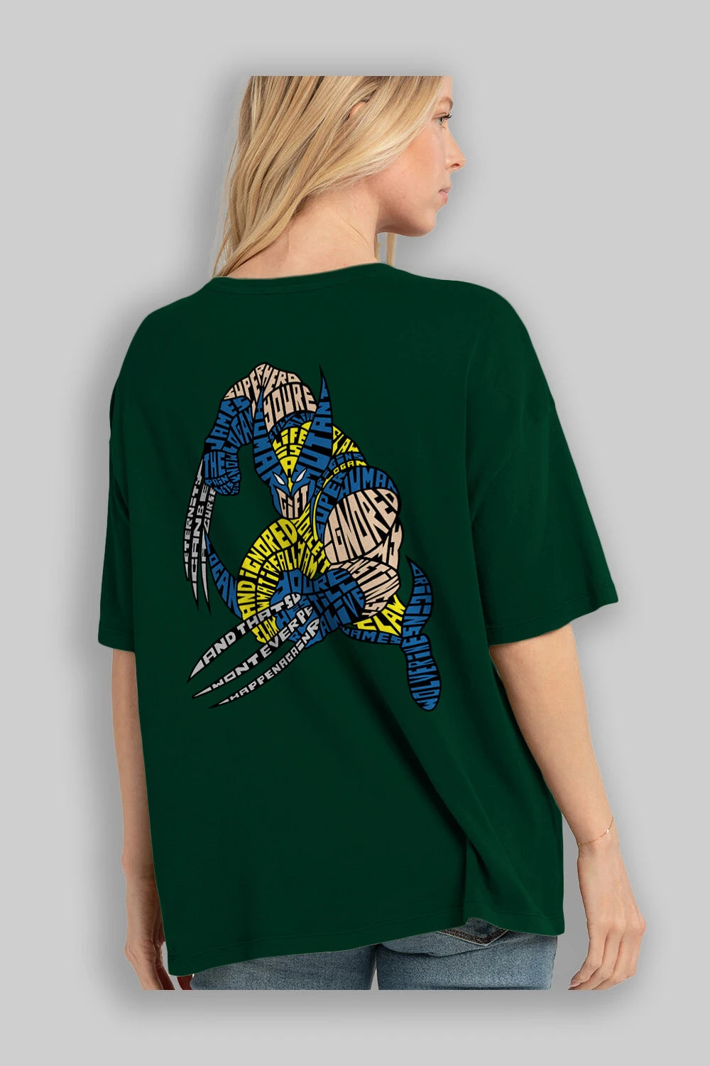 Logan Arka Baskılı Oversize t-shirt %100 pamuk Erkek Kadın Unisex