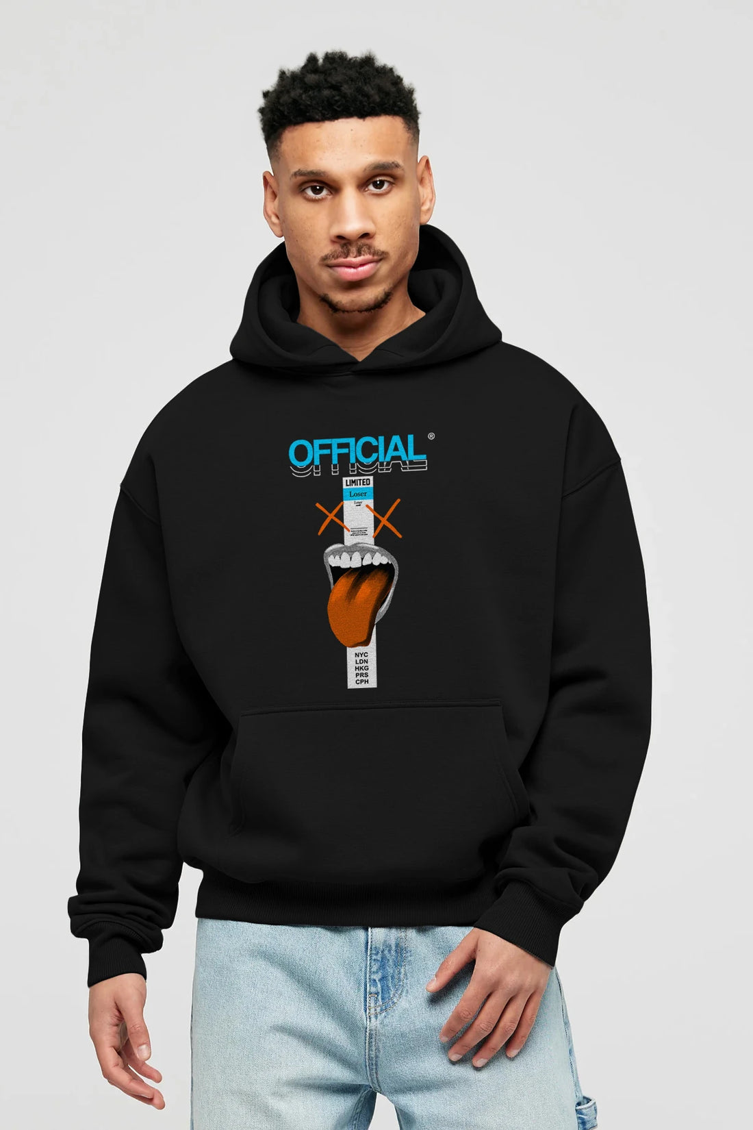 Official Loser Ön Baskılı Hoodie Oversize Kapüşonlu Sweatshirt Erkek Kadın Unisex