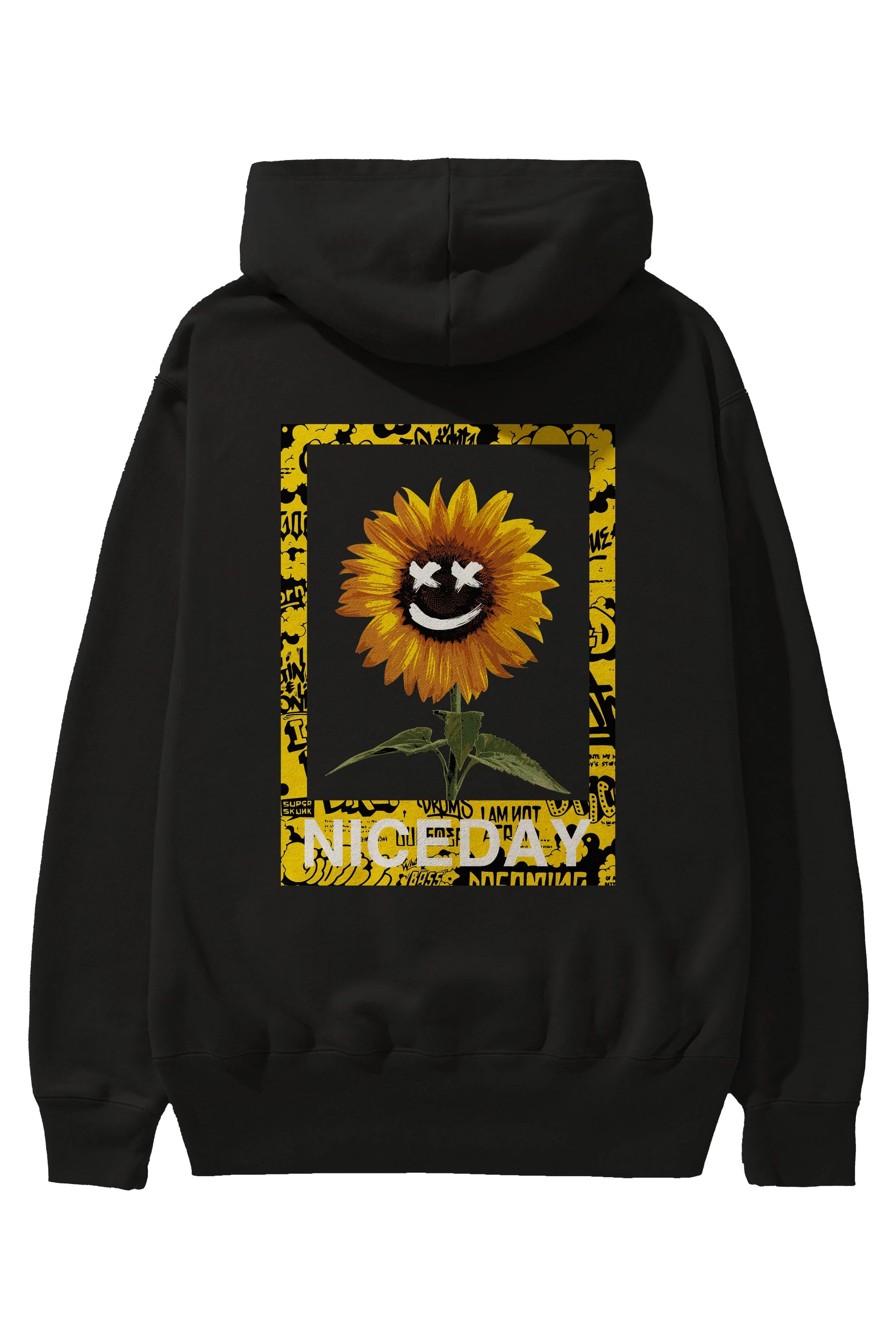Niceday Streewear Arka Baskılı Hoodie Oversize Kapüşonlu Sweatshirt Erkek Kadın Unisex