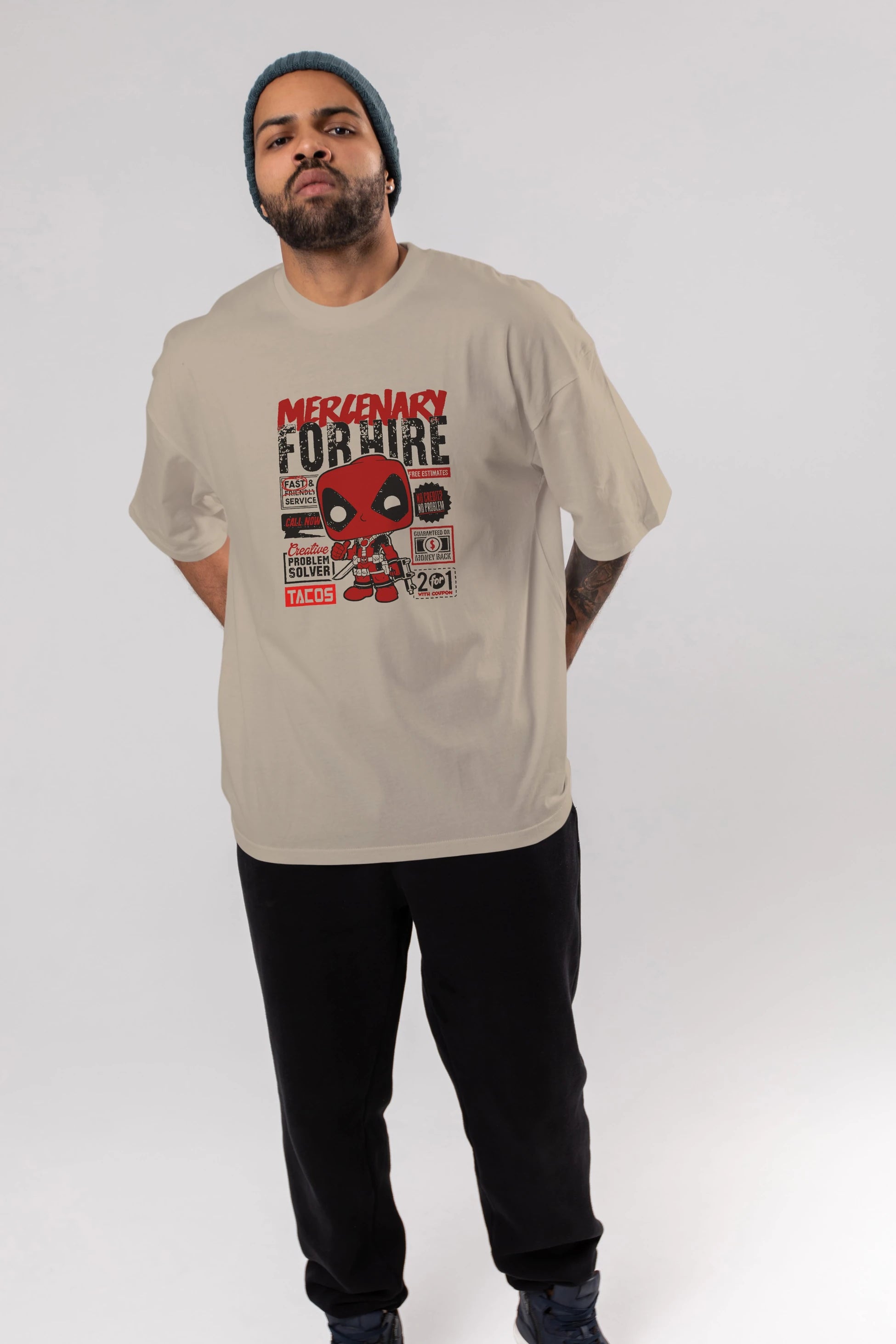 Deadpool (18) Ön Baskılı Oversize t-shirt Erkek Kadın Unisex %100 Pamuk Bisiklet Yaka tişort
