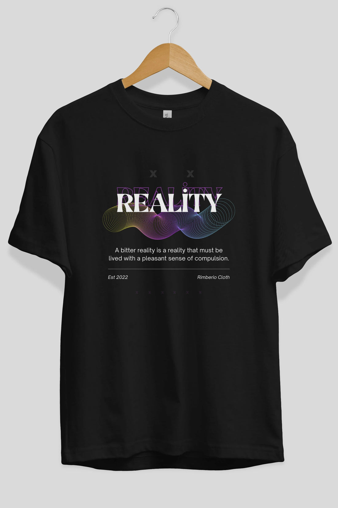 Reality 2 Ön Baskılı Oversize t-shirt Erkek Kadın Unisex