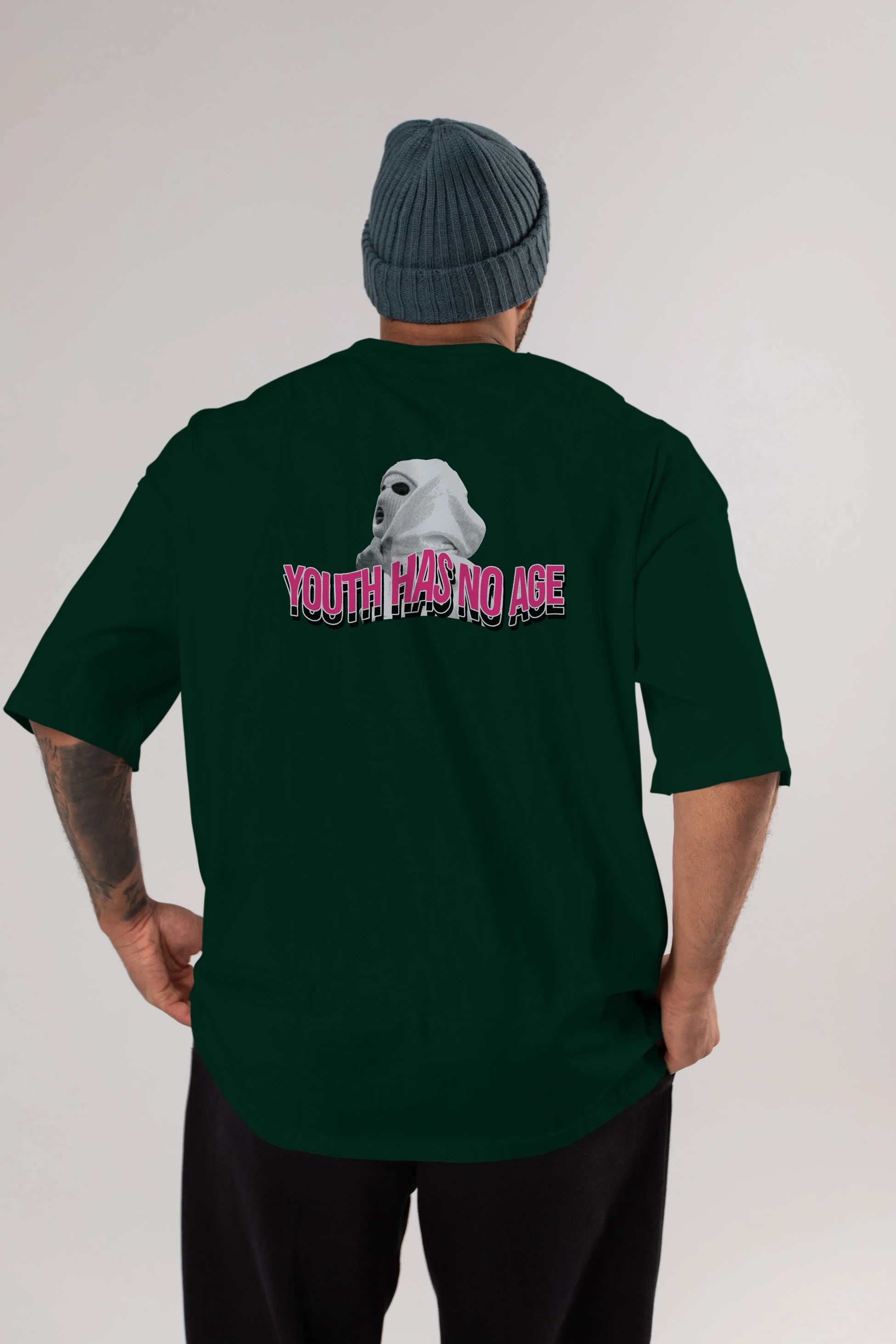 Youth Has No Age Arka Baskılı Oversize t-shirt Erkek Kadın Unisex