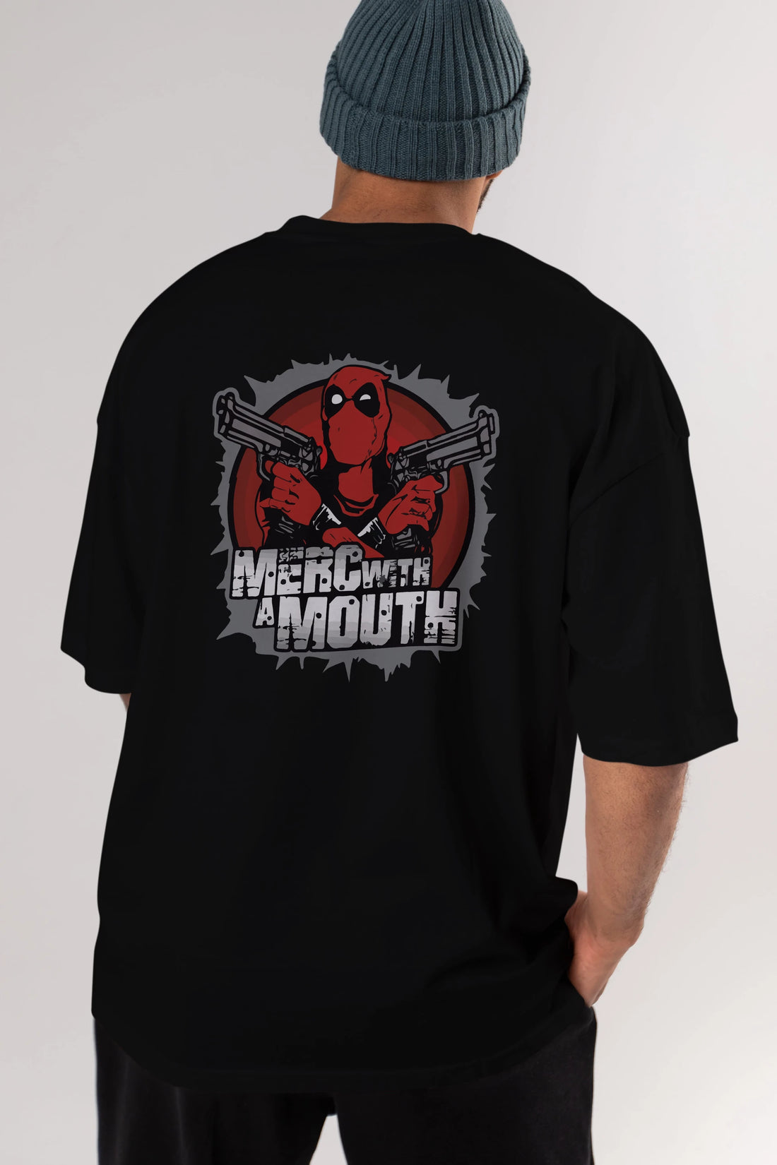 Deadpool (13) Arka Baskılı Oversize t-shirt Erkek Kadın Unisex %100 Pamuk Bisiklet Yaka tişort