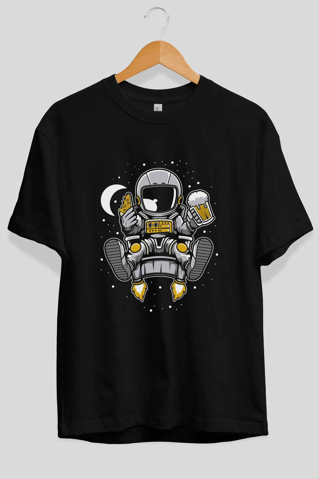 Astronaut Relax (2) Ön Baskılı Oversize t-shirt Erkek Kadın Unisex