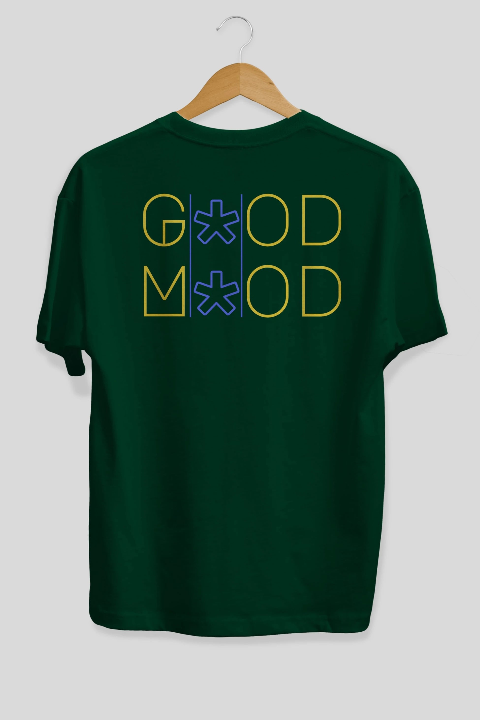 Good Mood Yazılı Arka Baskılı Oversize t-shirt Erkek Kadın Unisex
