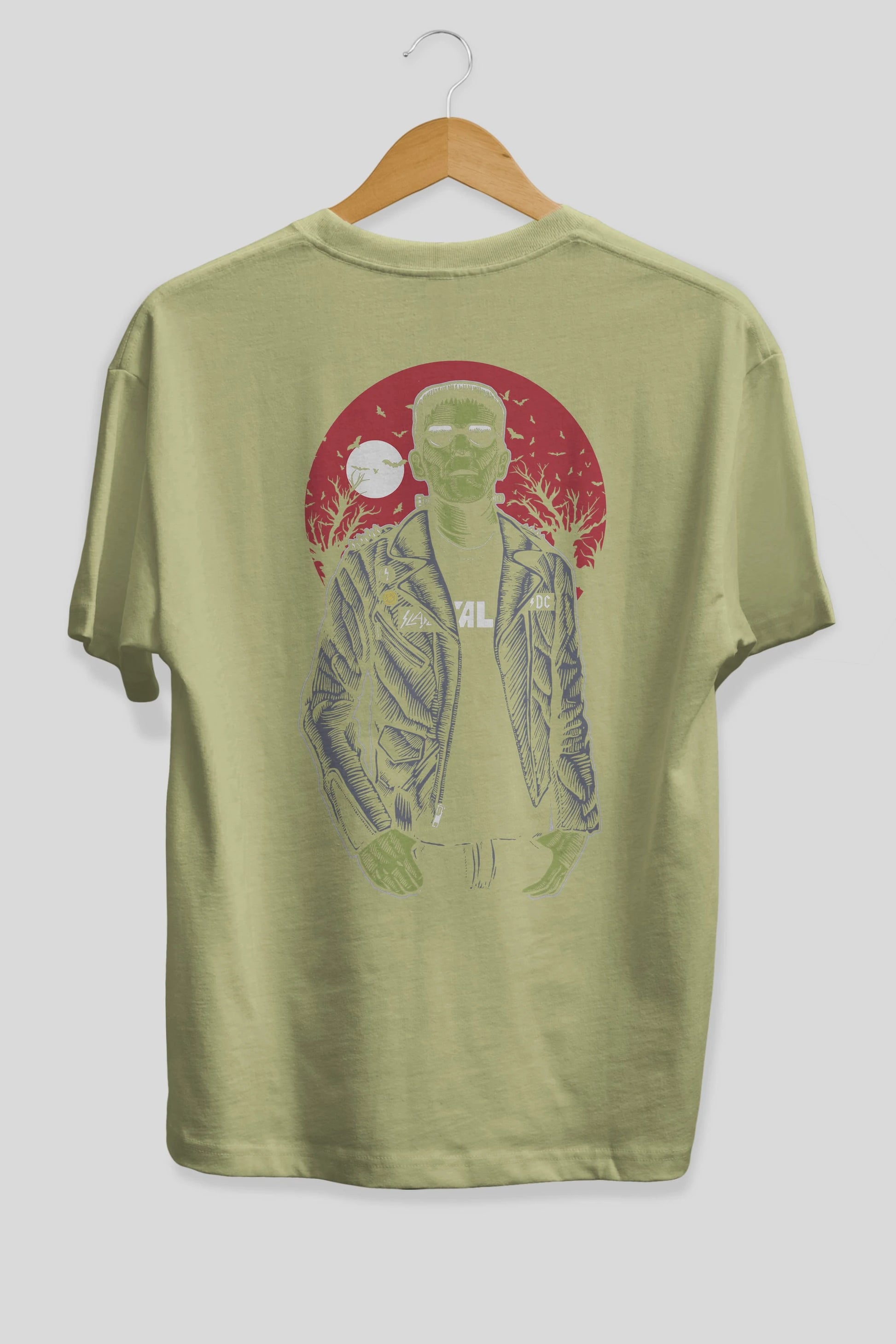 Frank Arka Baskılı Oversize t-shirt Erkek Kadın Unisex %100 Pamuk