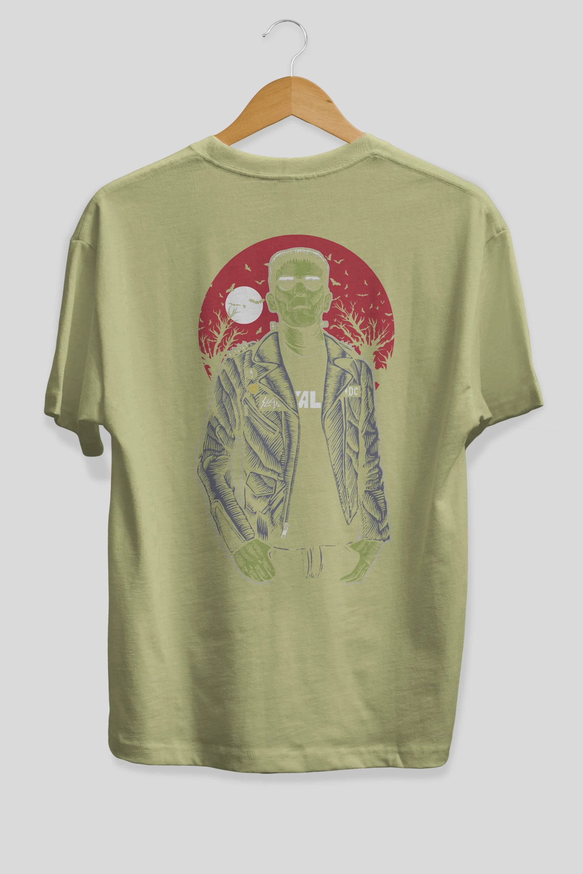 Frank Arka Baskılı Oversize t-shirt Erkek Kadın Unisex %100 Pamuk