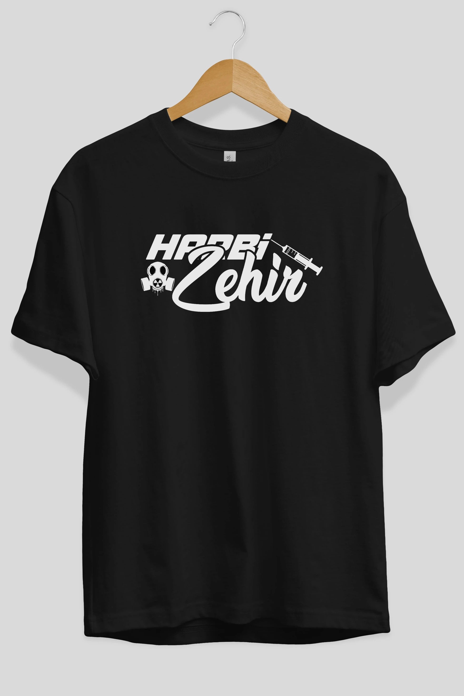 Harbi Zehir Ön Baskılı Oversize t-shirt %100 pamuk Erkek Kadın Unisex
