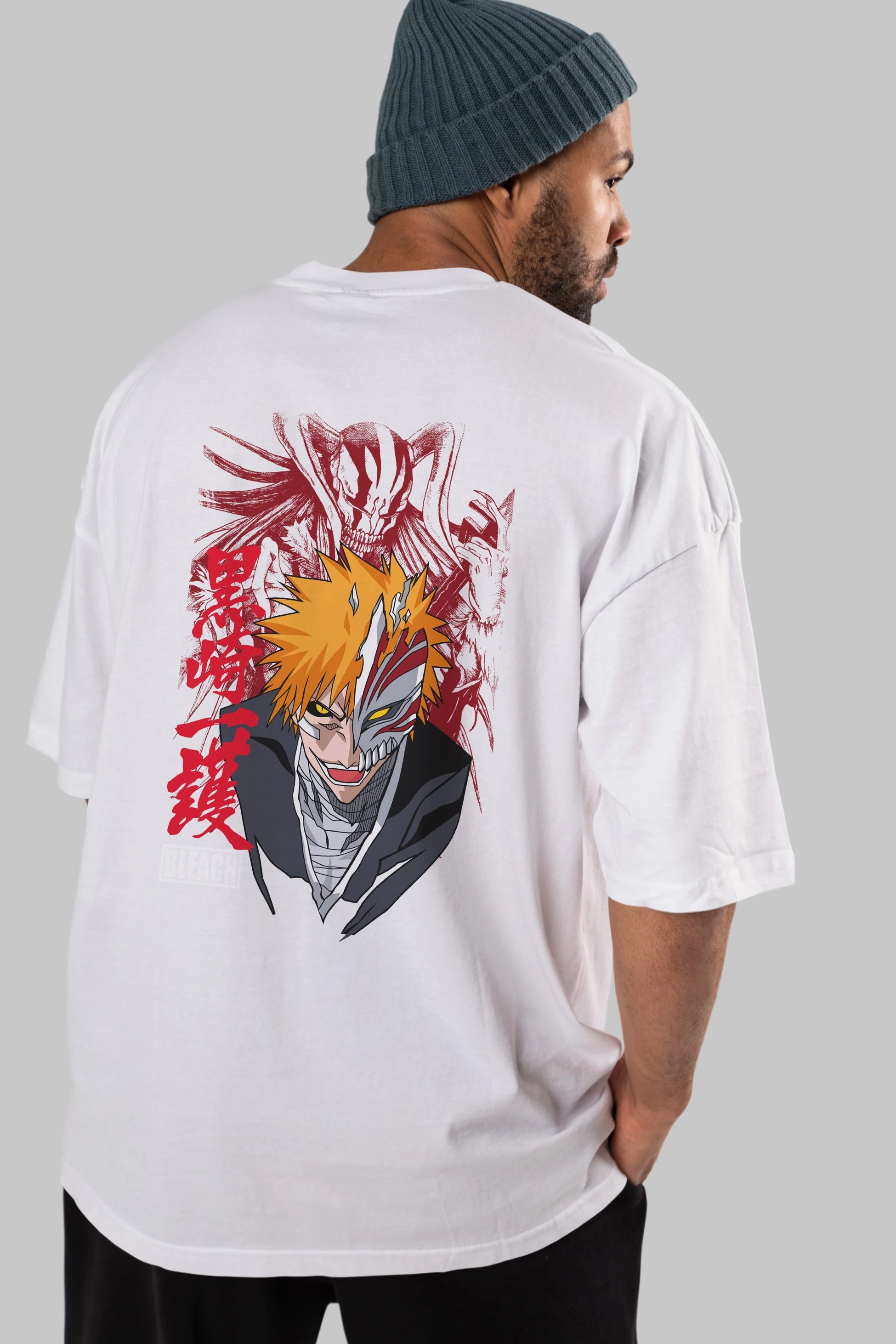 ICHIGO KUROSAKI VIZARD Anime Arka Baskılı Oversize t-shirt Erkek Kadın Unisex