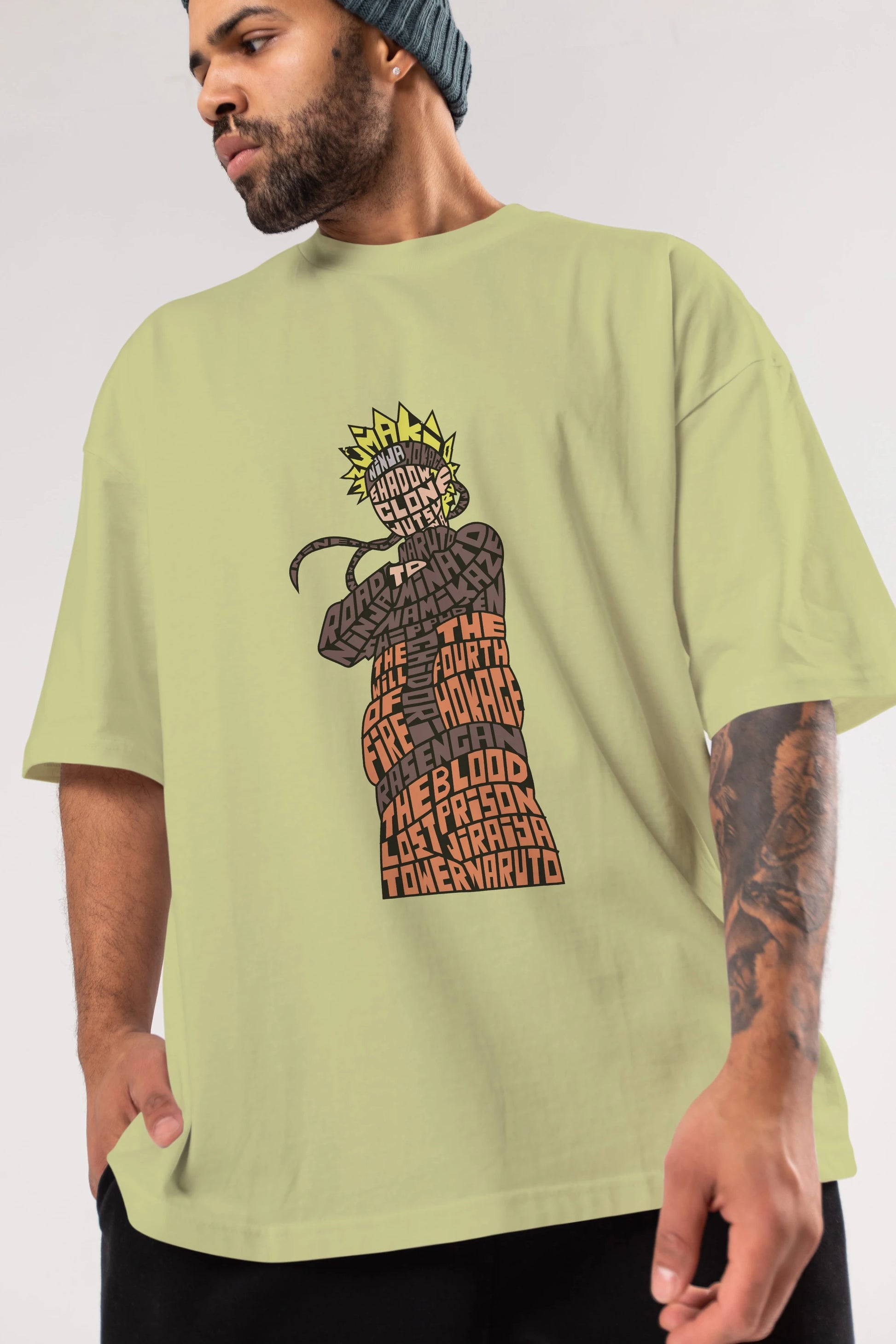 Rasengan Ön Baskılı Oversize t-shirt %100 pamuk Erkek Kadın Unisex