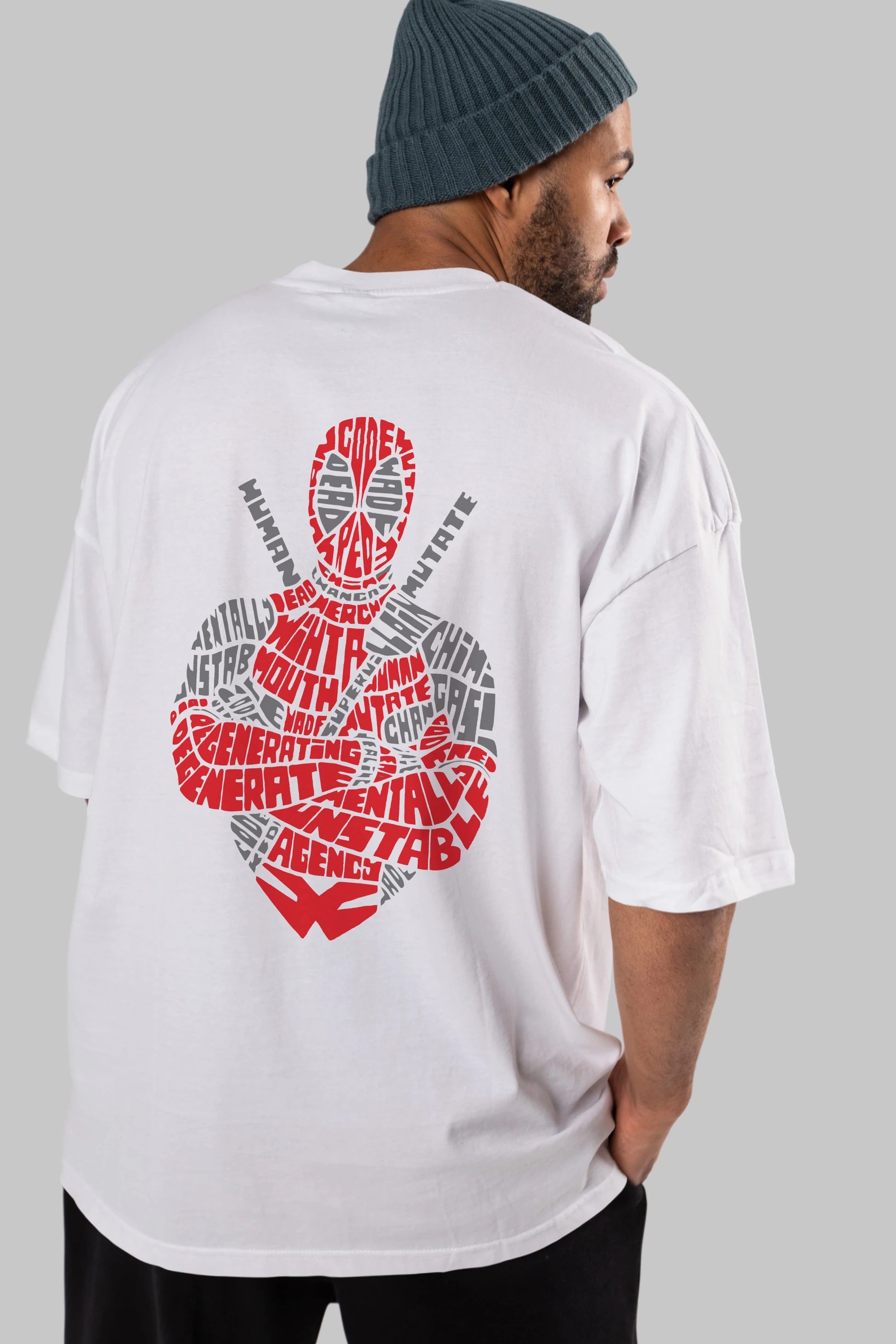 Deadpool (16) Arka Baskılı Oversize t-shirt Erkek Kadın Unisex %100 Pamuk Bisiklet Yaka tişort