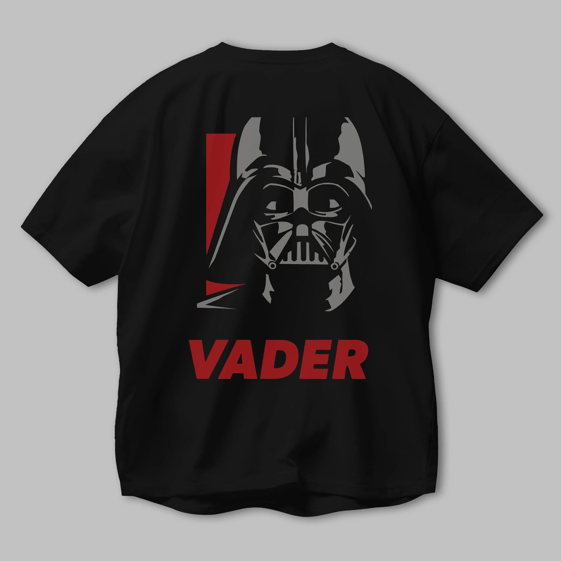 Darth Vader Arka Baskılı Oversize t-shirt Erkek Kadın Unisex %100 Pamuk Bisiklet Yaka tişort