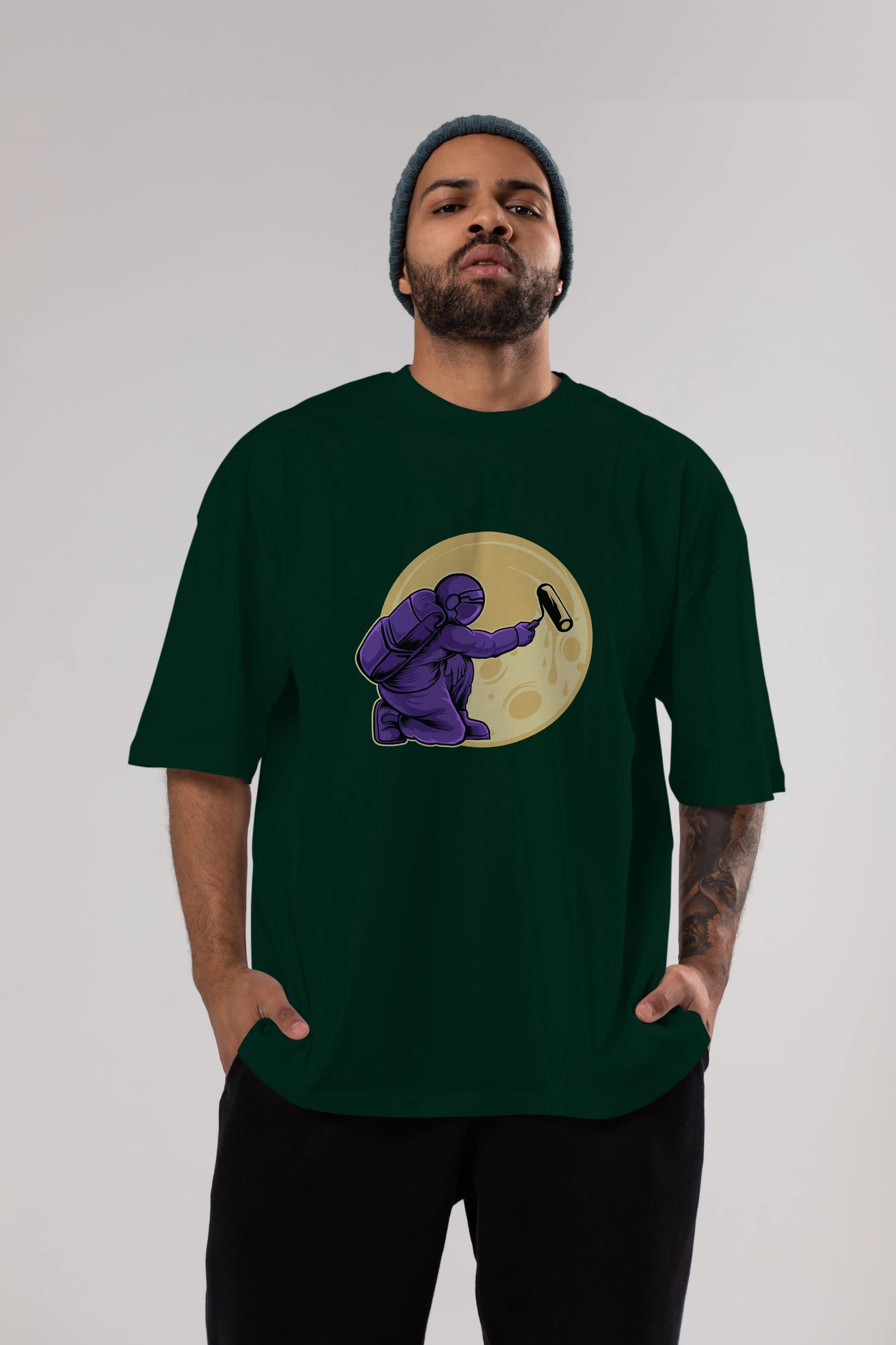 Astropaint Ön Baskılı Oversize t-shirt Erkek Kadın Unisex