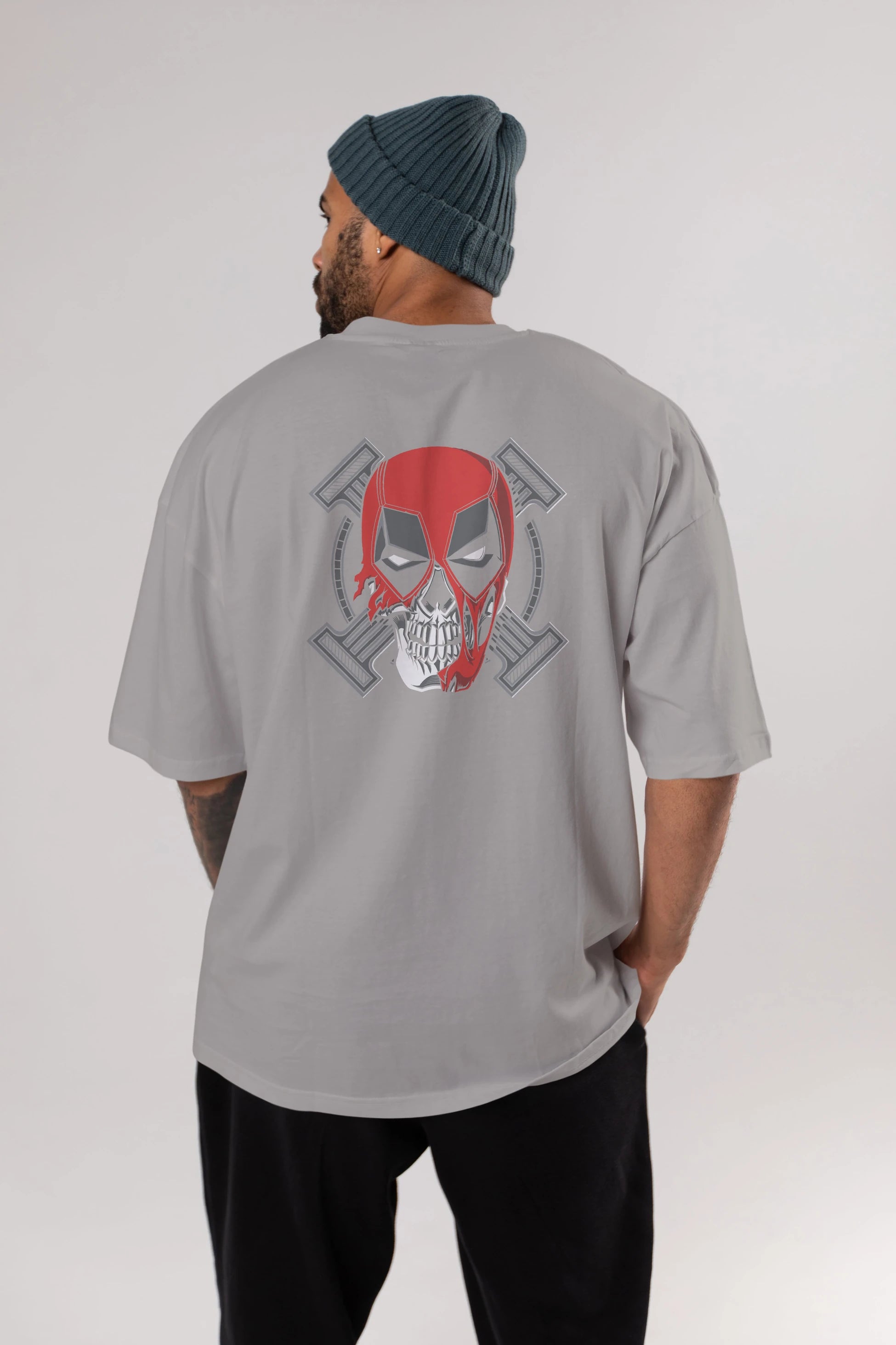 Deadpool (7) Arka Baskılı Oversize t-shirt Erkek Kadın Unisex %100 Pamuk Bisiklet Yaka tişort
