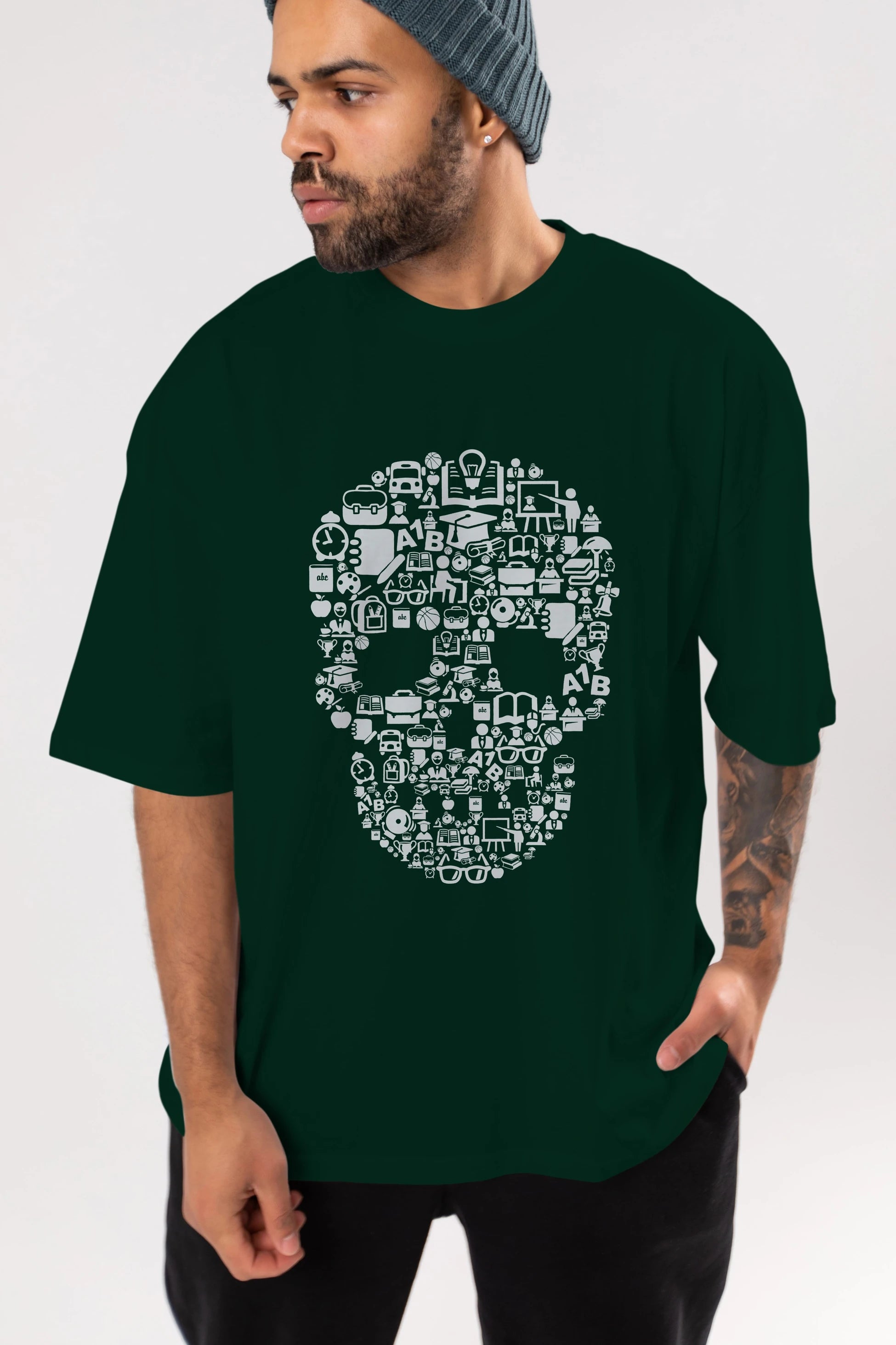 Dead  School Ön Baskılı Oversize t-shirt %100 pamuk Erkek Kadın Unisex