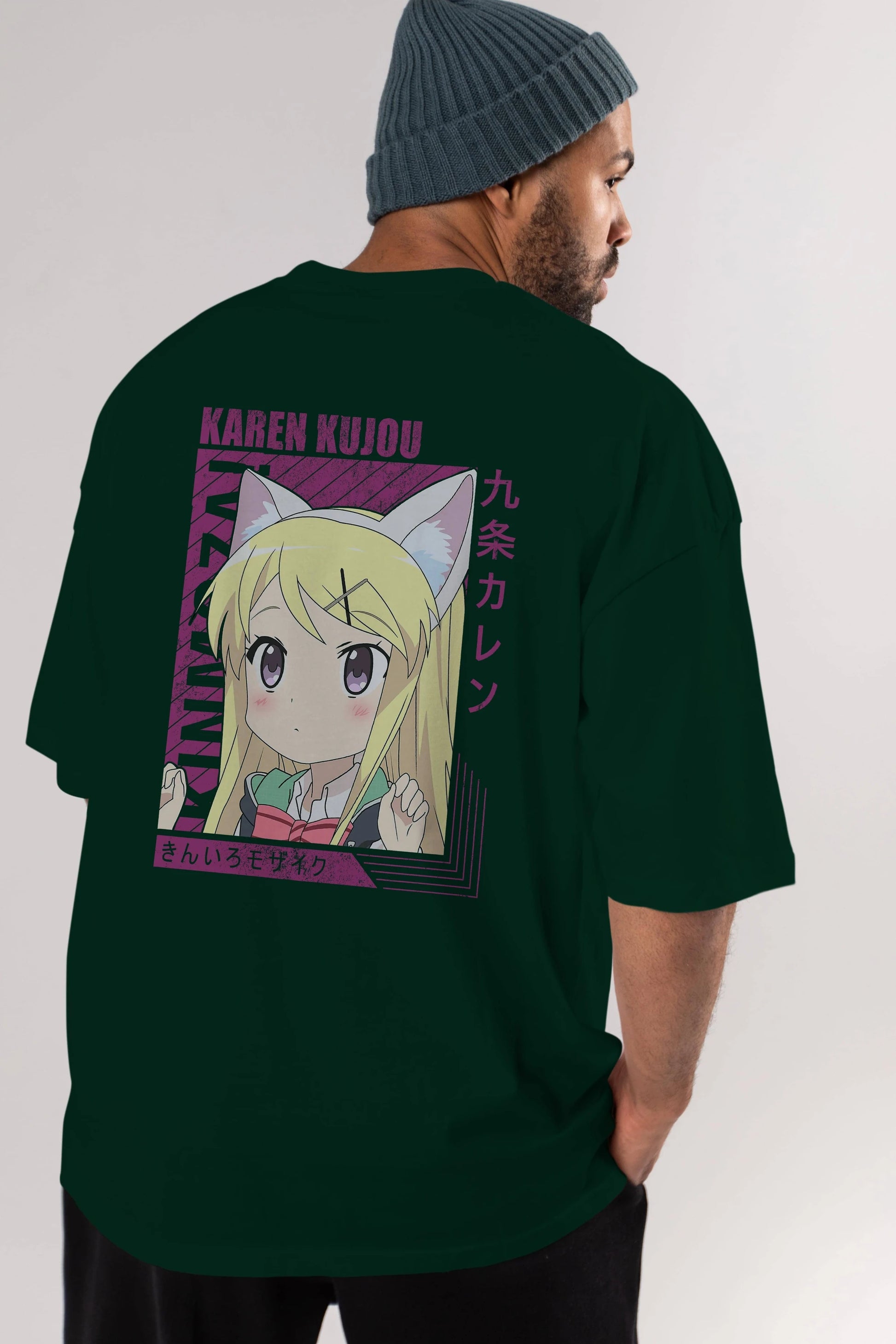 Karen Kujou 4 Anime Arka Baskılı Oversize t-shirt Erkek Kadın Unisex