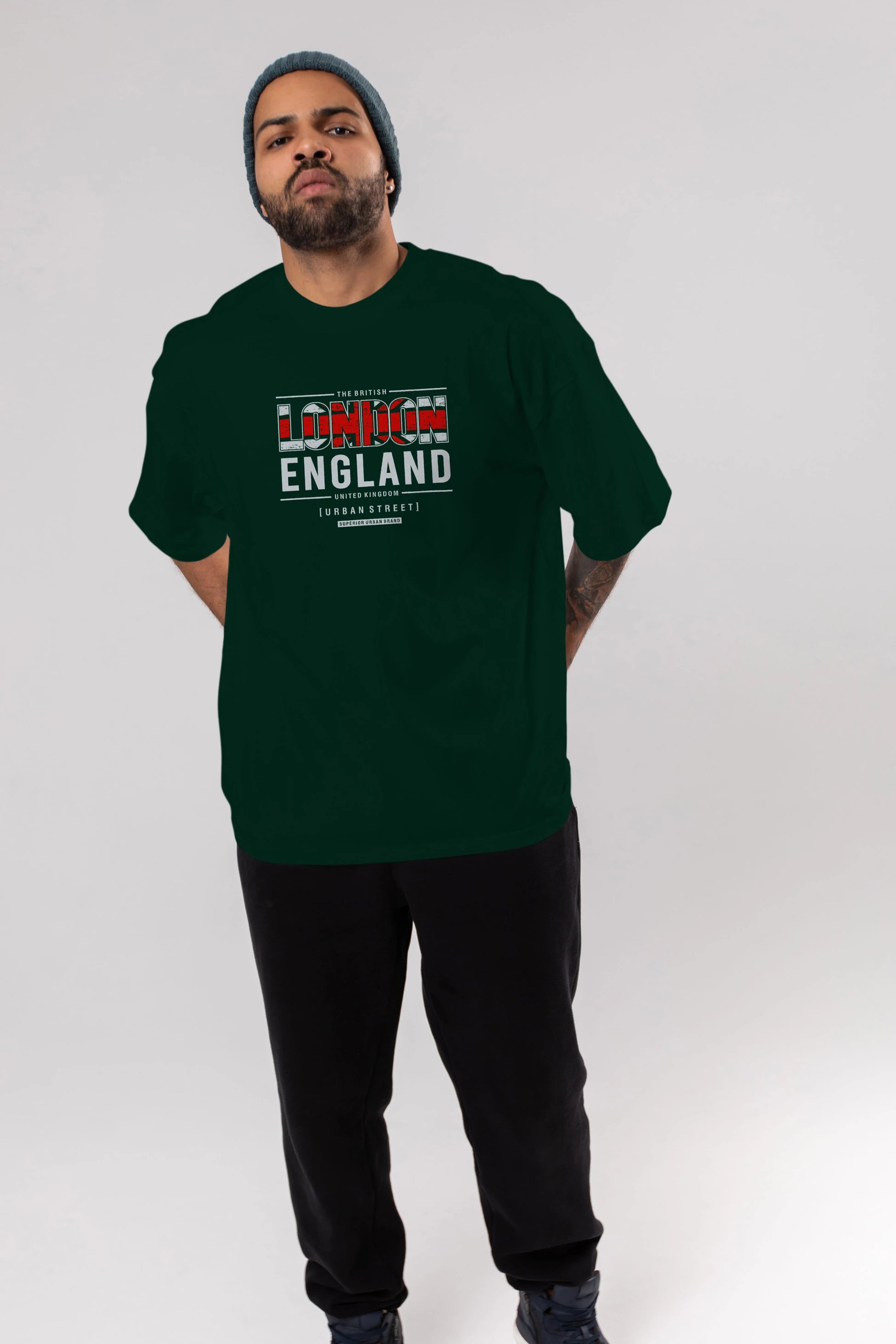 London England 2 Ön Baskılı Oversize t-shirt Erkek Kadın Unisex