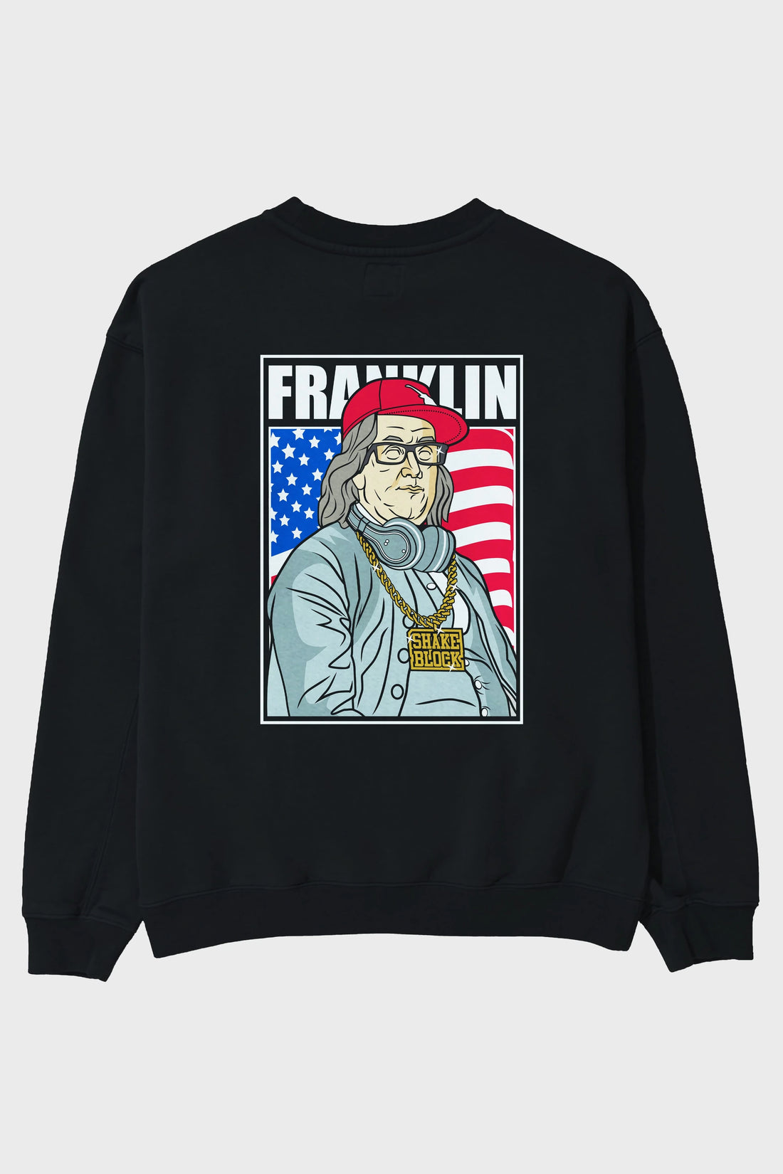 Franklin Rapper Arka Baskılı Oversize Sweatshirt Erkek Kadın Unisex