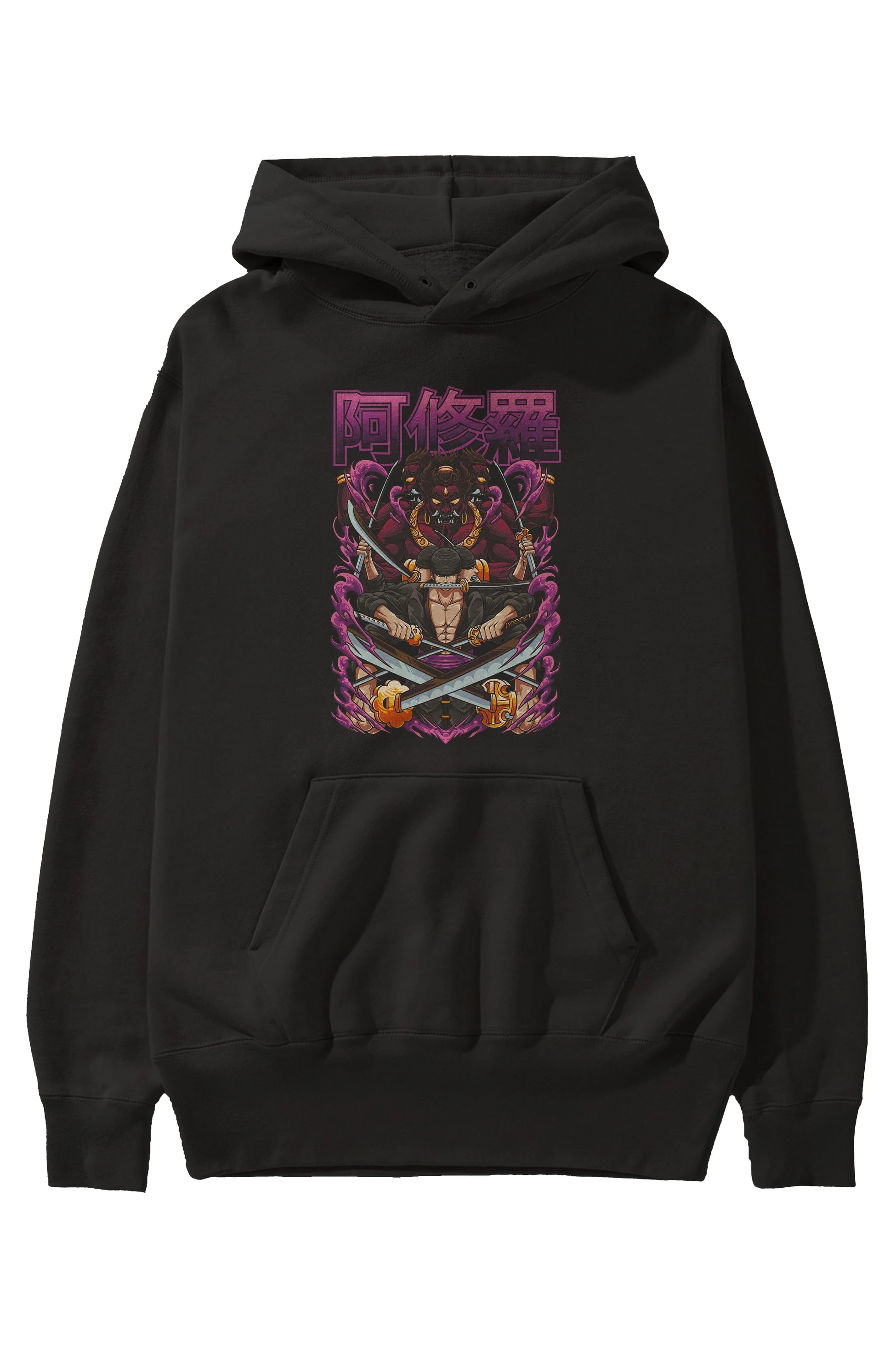 Roronoa Zoro 1 Anime Ön Baskılı Hoodie Oversize Kapüşonlu Sweatshirt Erkek Kadın Unisex