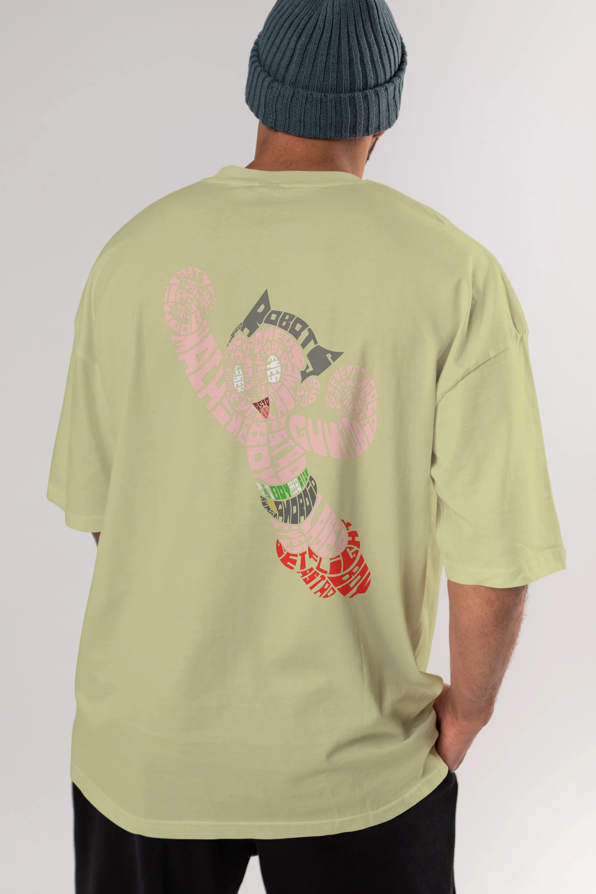 Astroboy Arka Baskılı Oversize t-shirt %100 pamuk Erkek Kadın Unisex