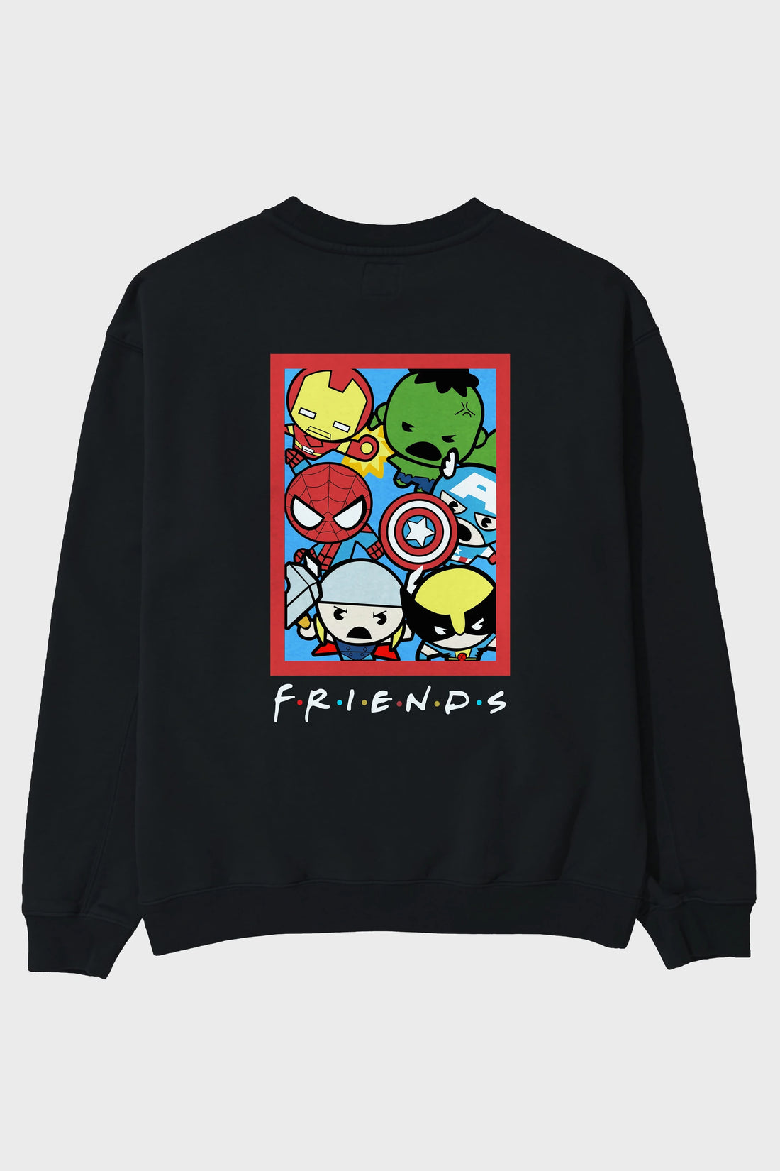 Friends Avenger Arka Baskılı Oversize Sweatshirt Erkek Kadın Unisex