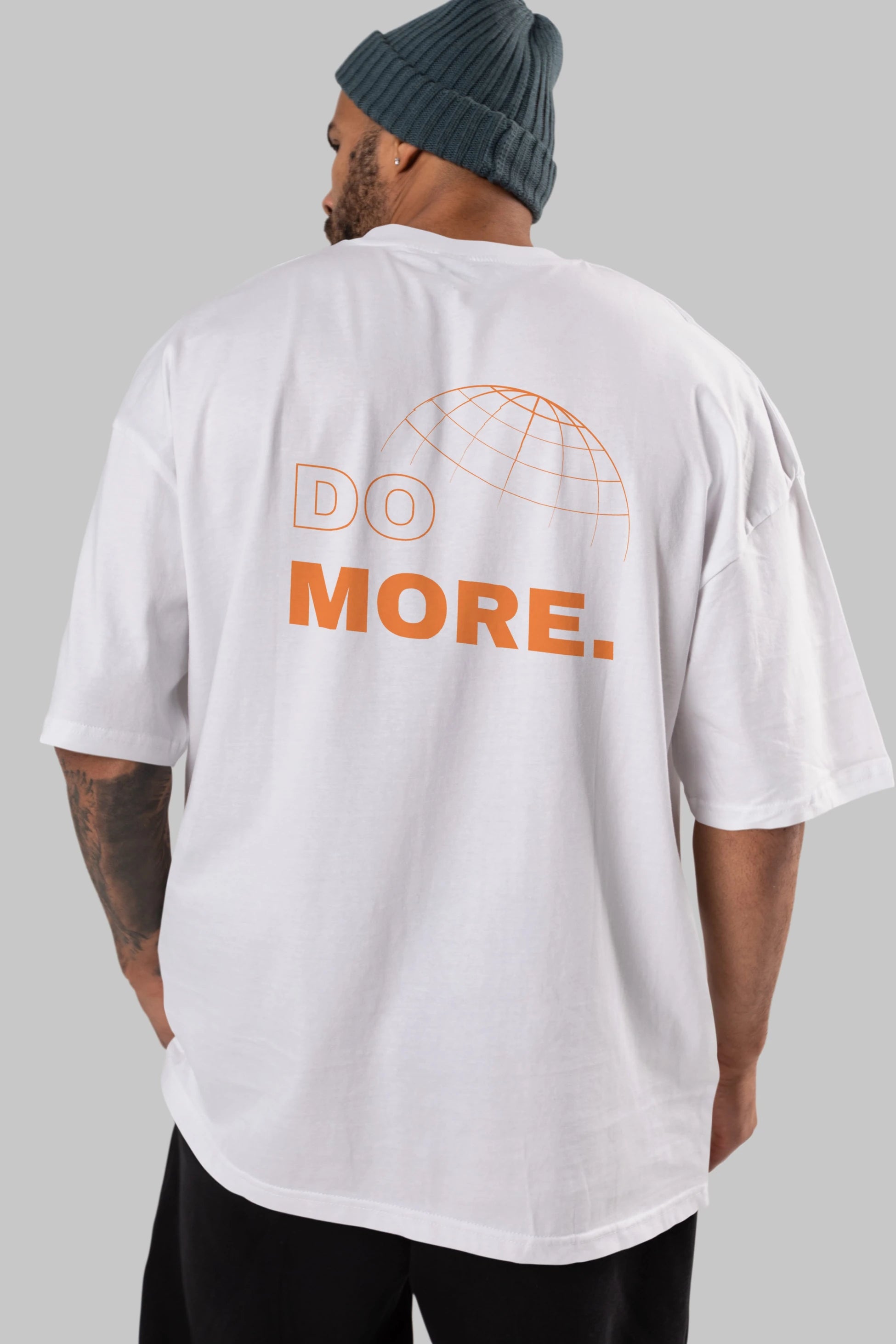 Do More Yazılı Arka Baskılı Oversize t-shirt Erkek Kadın Unisex