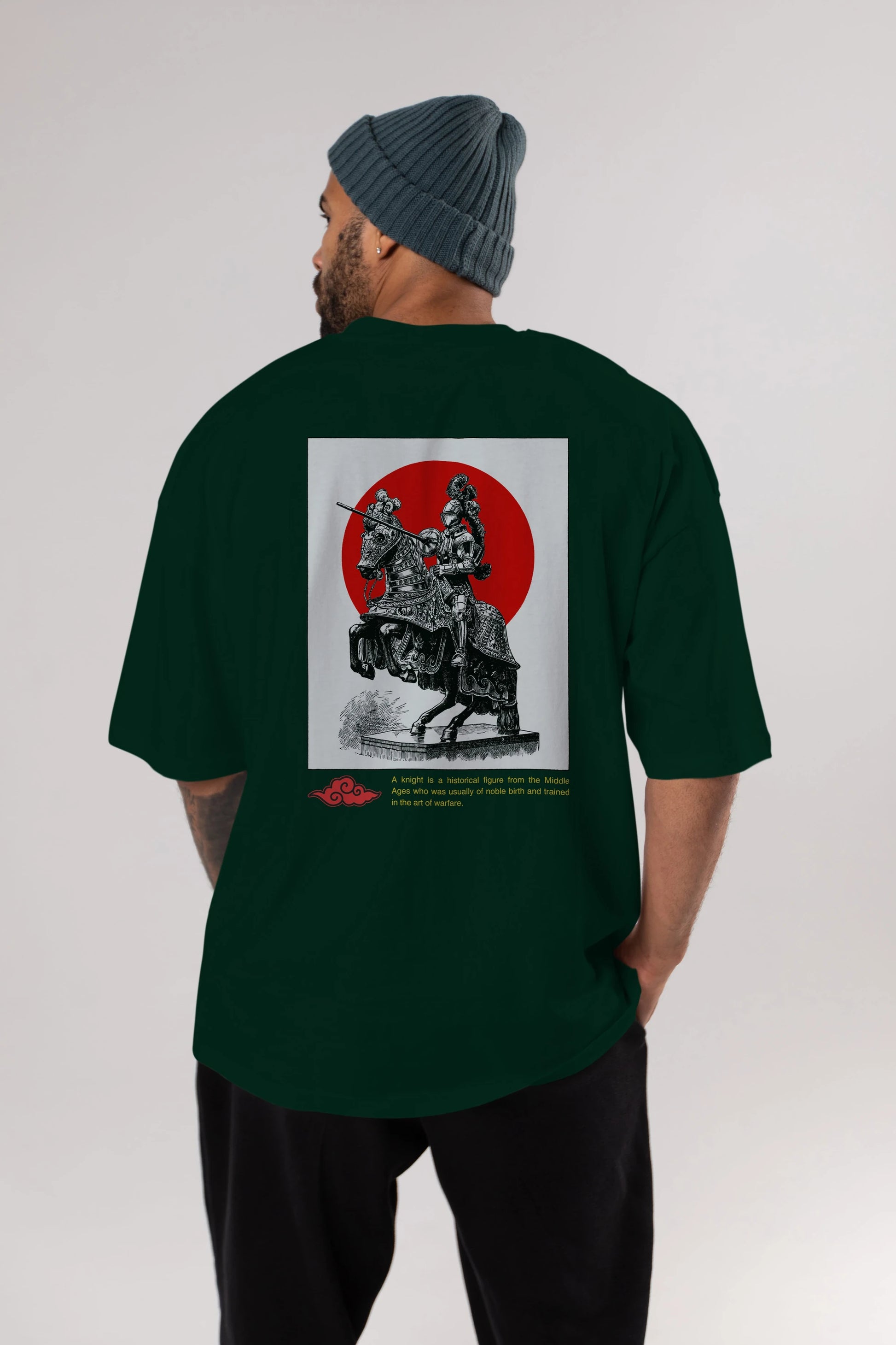 Japan Streetwear 2 Arka Baskılı Oversize t-shirt Erkek Kadın Unisex
