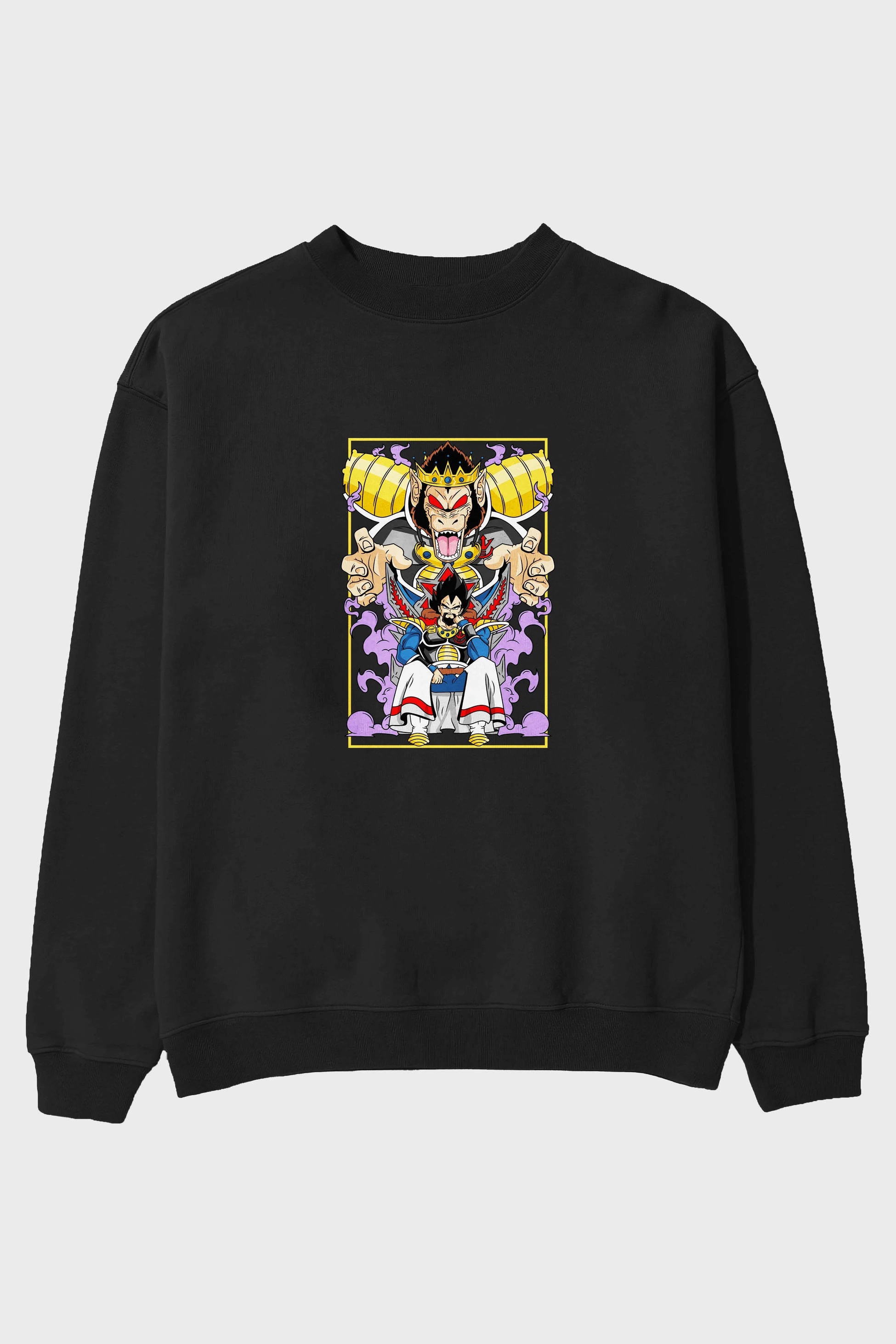 DragonBall ReyVegeta Anime Ön Baskılı Oversize Sweatshirt Erkek Kadın Unisex