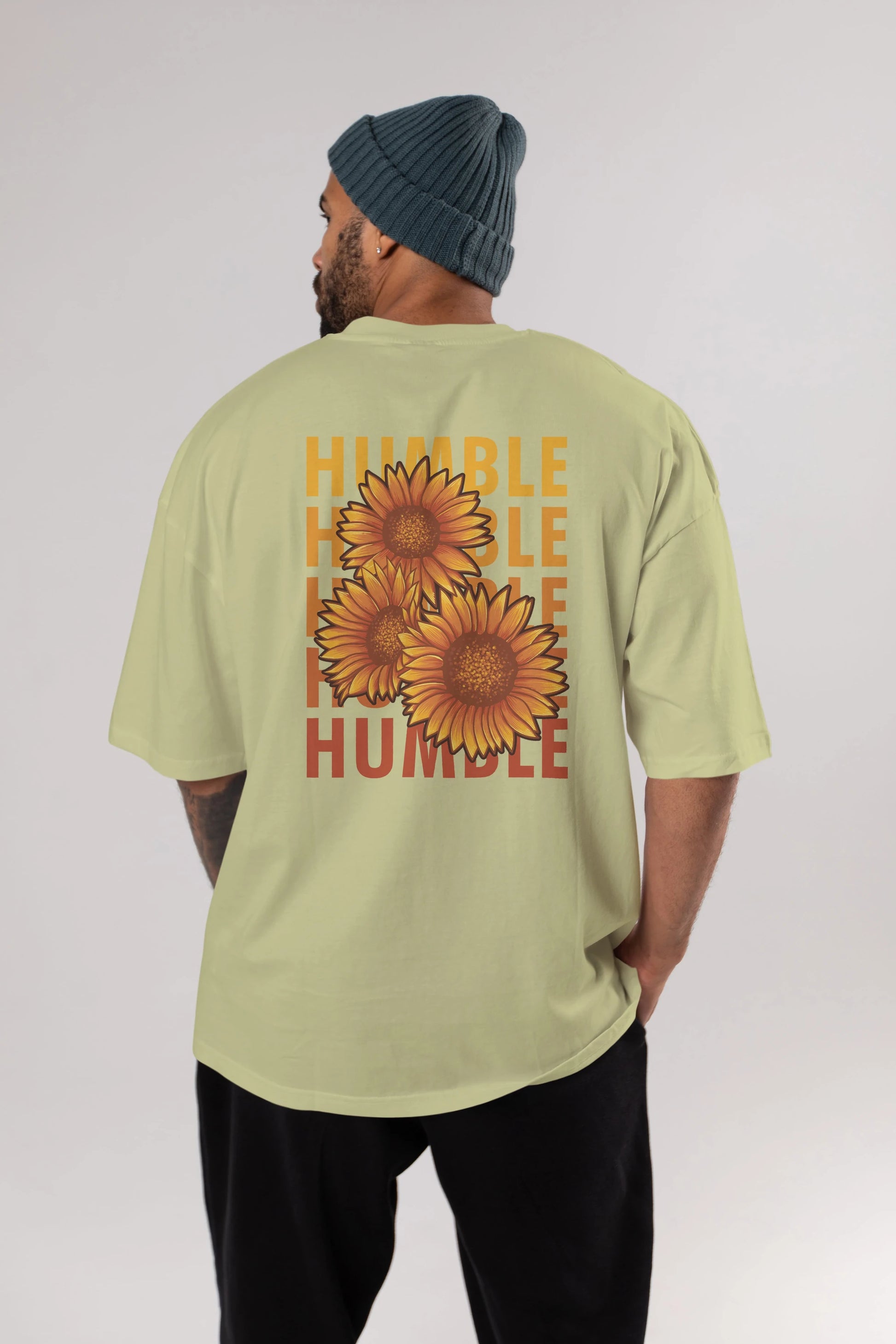 Humble 2 Arka Baskılı Oversize t-shirt Erkek Kadın Unisex
