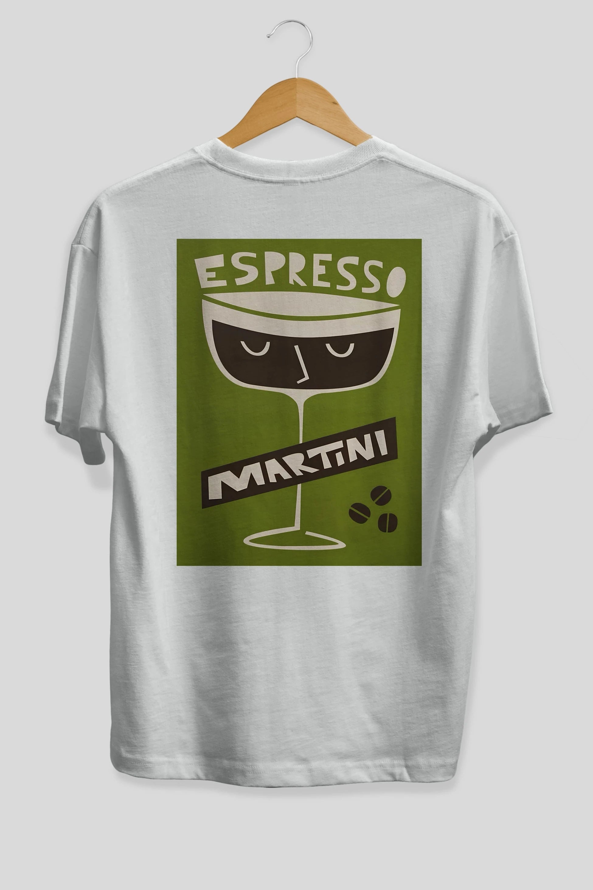 Espresso Martini 2 Arka Baskılı Oversize t-shirt Erkek Kadın Unisex %100 Pamuk Bisiklet Yaka tişort