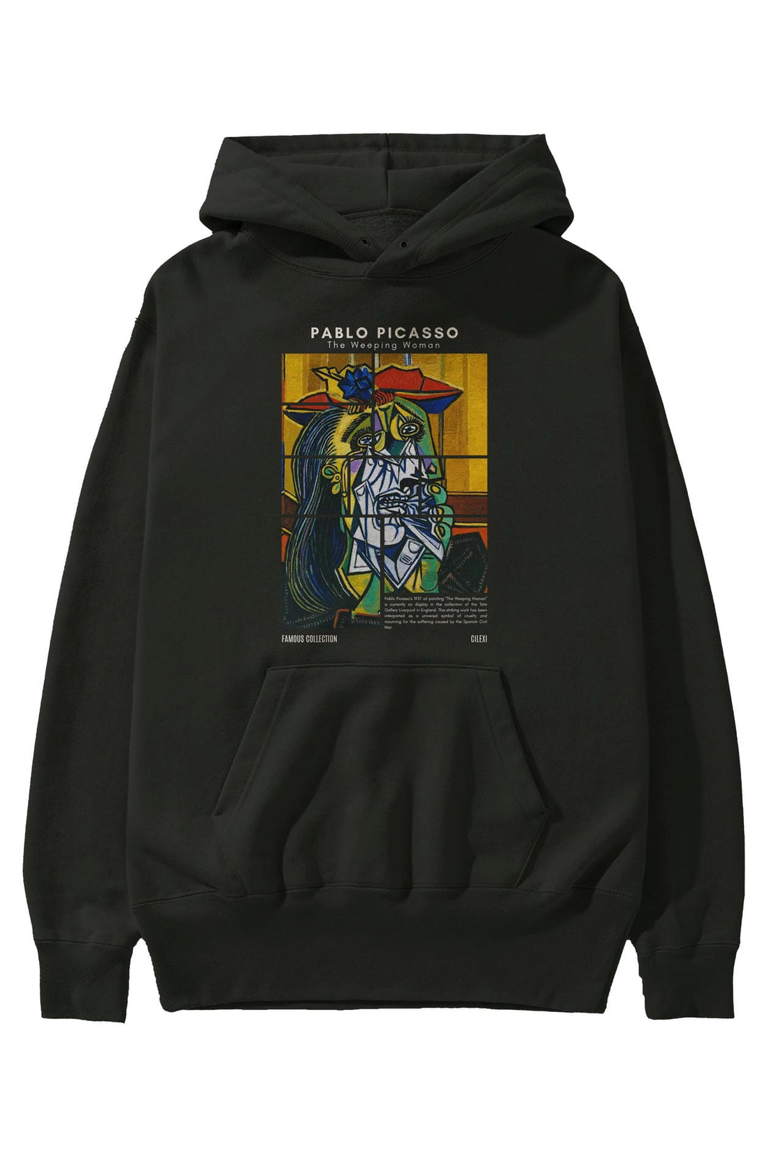 Pablo Picasso ön Baskılı Hoodie Oversize Kapüşonlu Sweatshirt Erkek Kadın