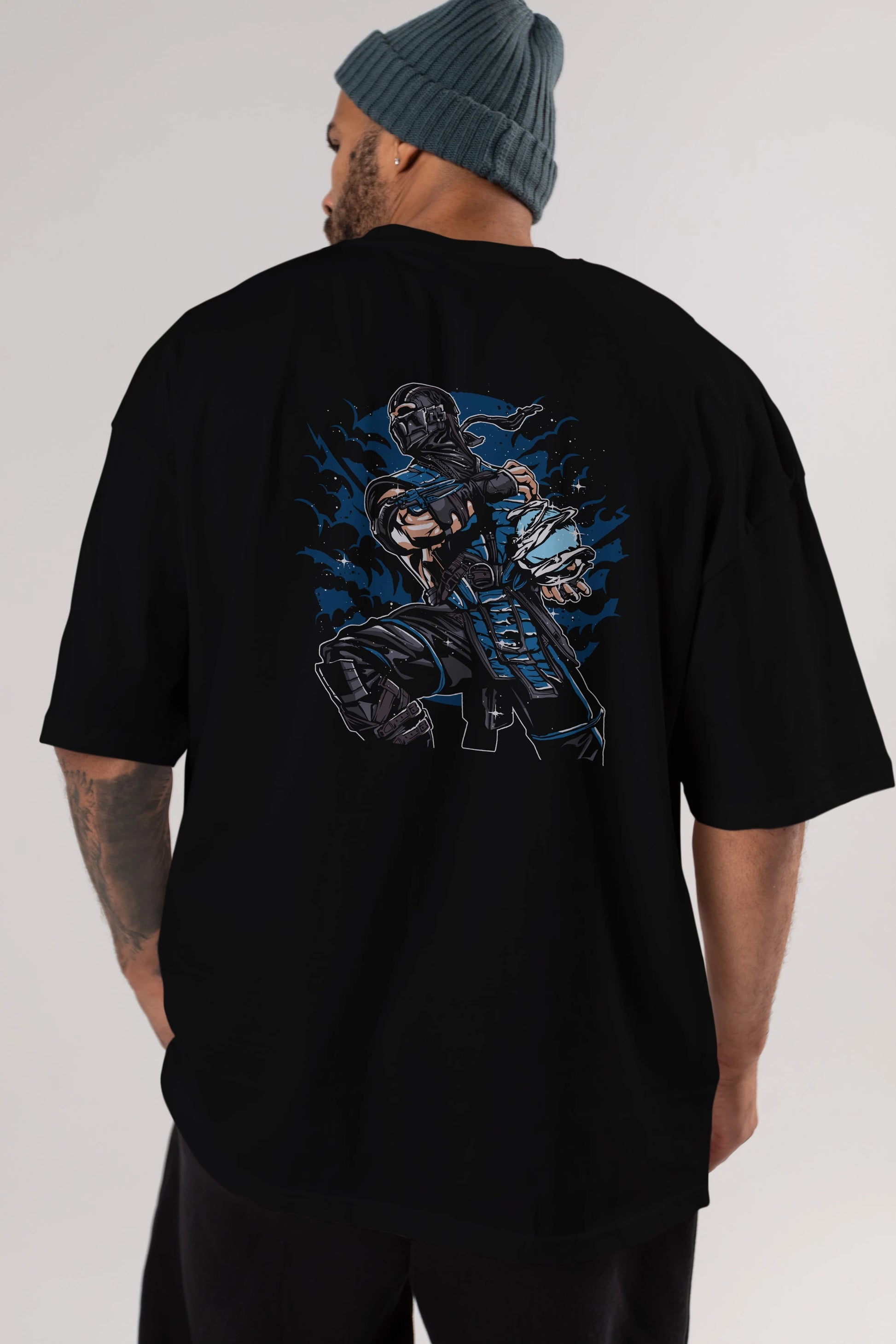 Sub Zero Arka Baskılı Oversize t-shirt Erkek Kadın Unisex %100 Pamuk